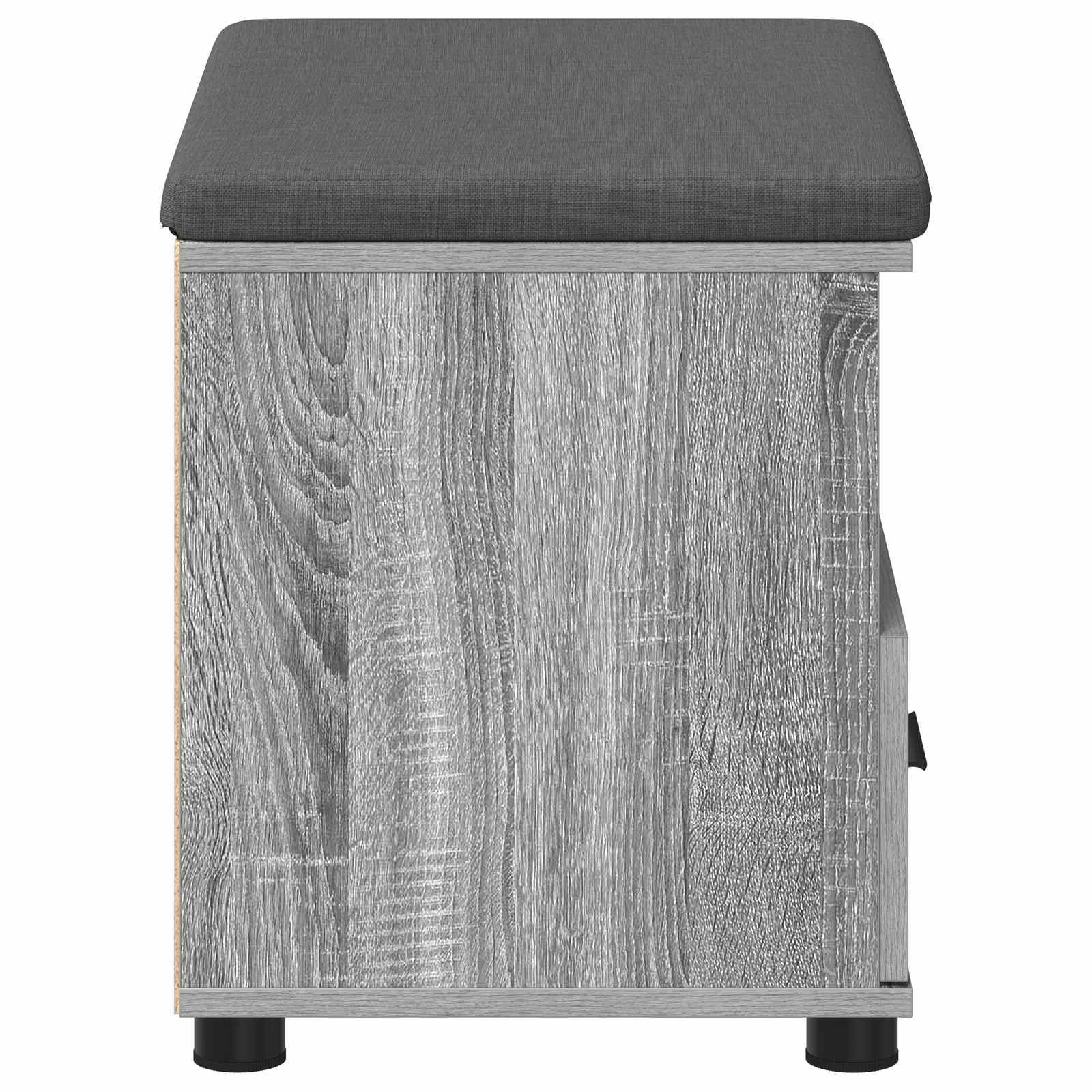 Banc d'entrée avec coussin Gris Sonoma 60 x 38 x 46 cm - XIOS