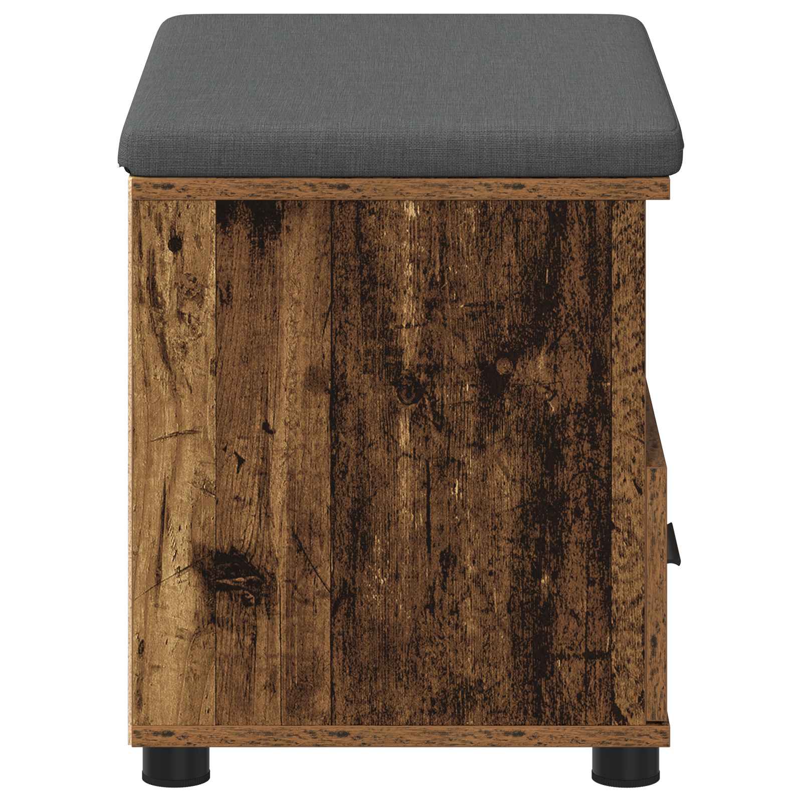 Banc d'entrée avec coussin Bois ancien 60 x 38 x 46 cm - XIOS