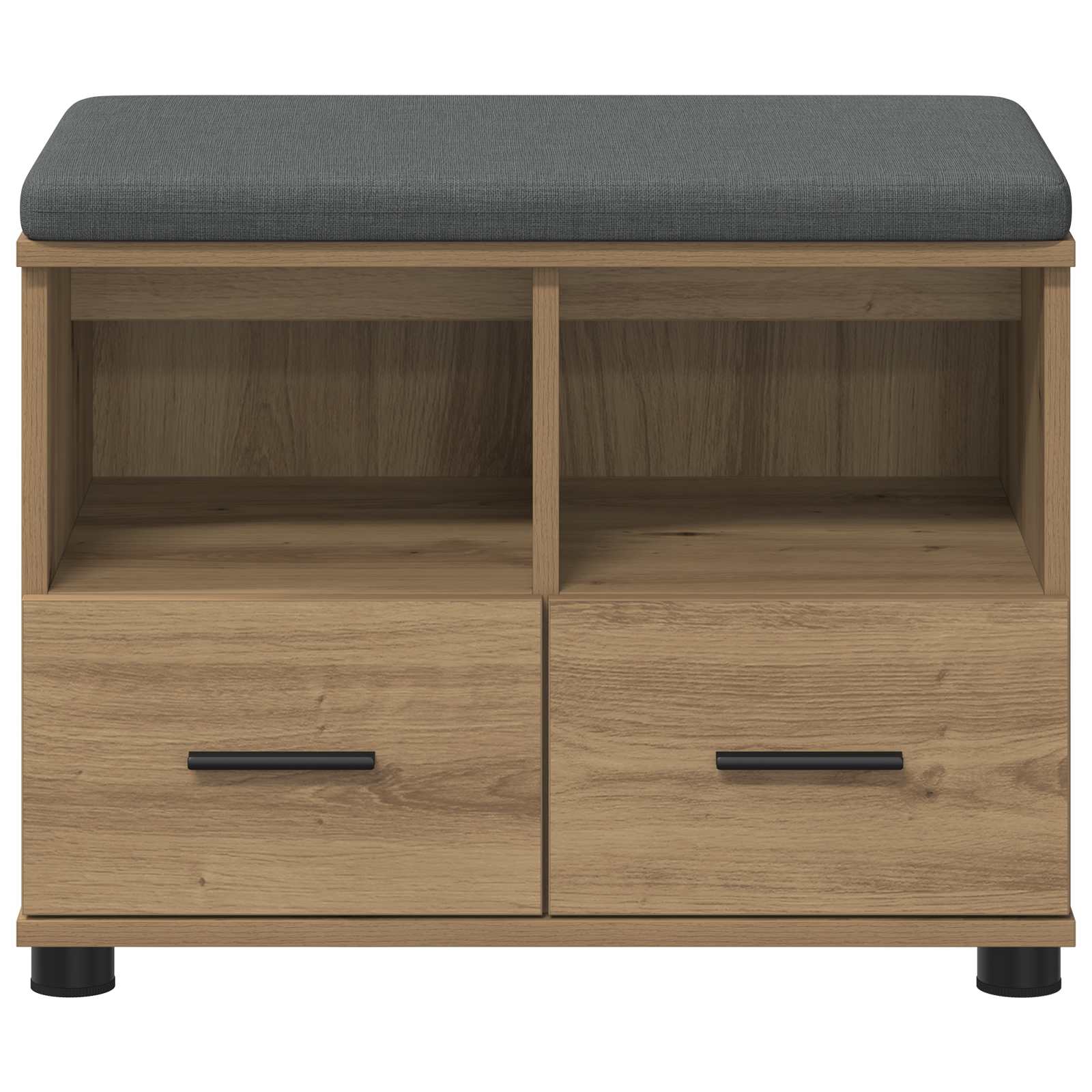 Banc d'entrée avec coussin Chêne artisanal 60 x 38 x 46 cm - XIOS