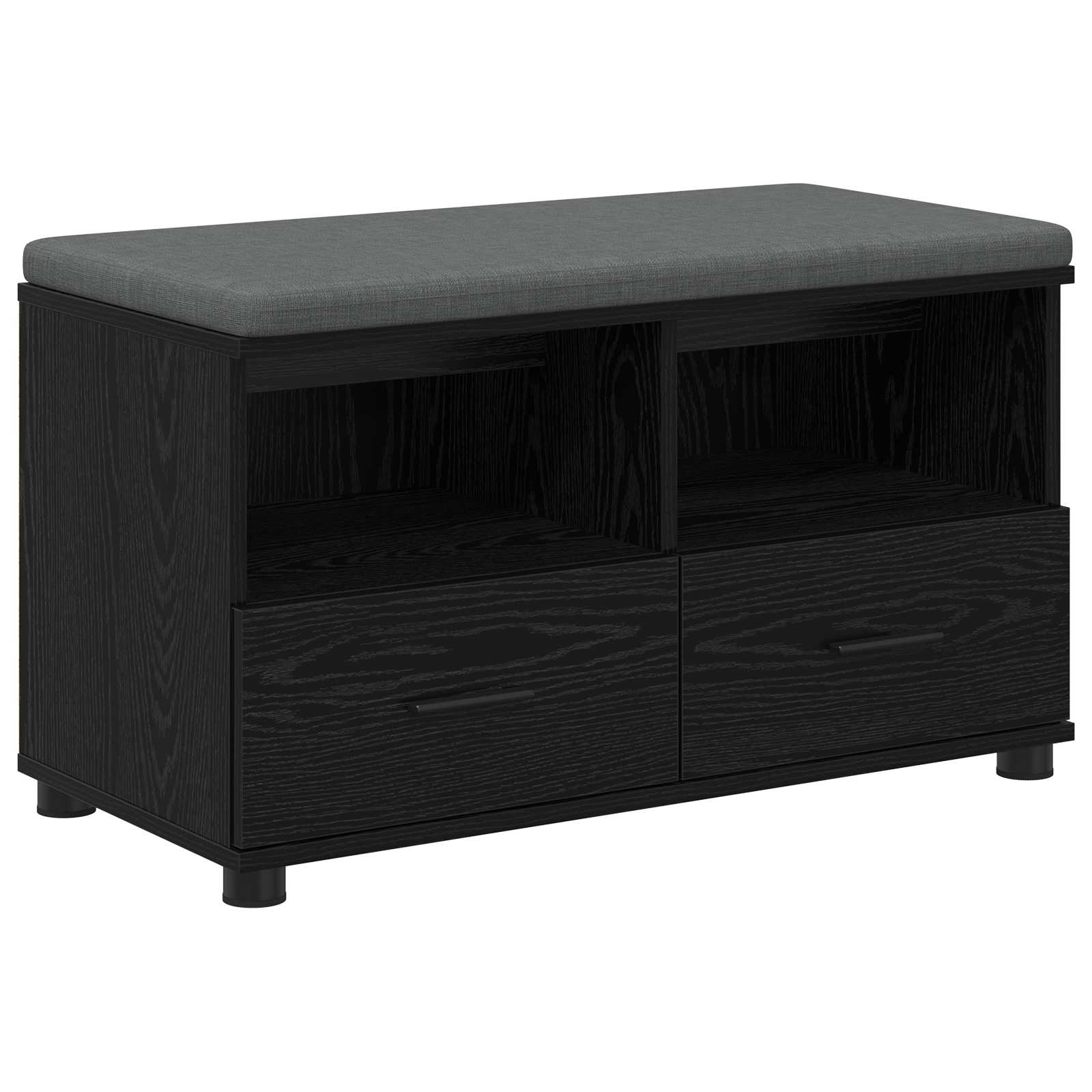 Banc d'entrée avec coussin Chêne noir 80 x 38 x 46 cm - XIOS