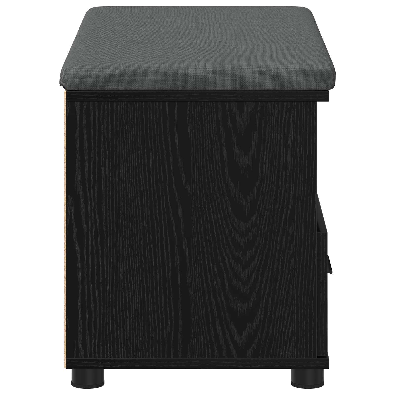 Banc d'entrée avec coussin Chêne noir 80 x 38 x 46 cm - XIOS