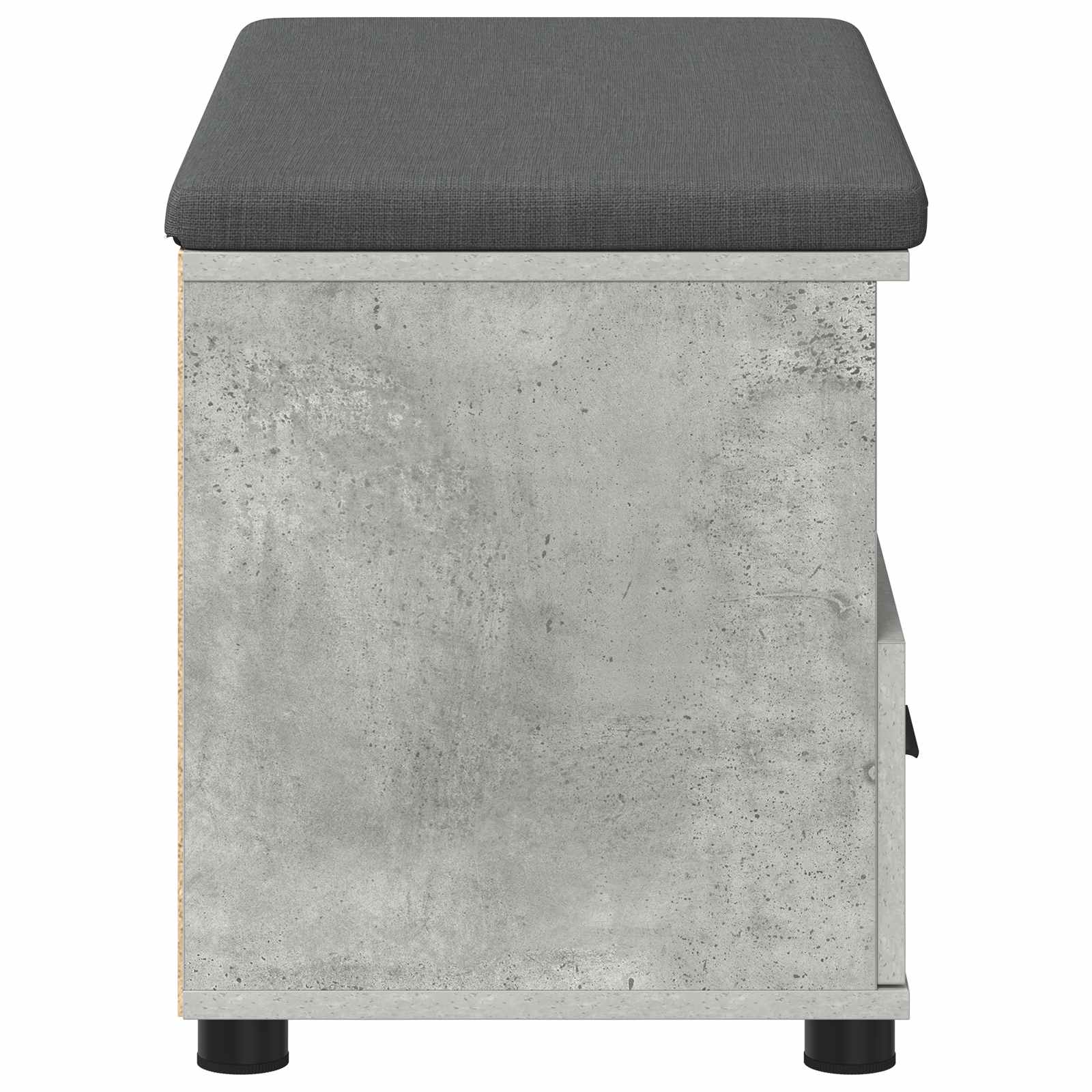 Banc d'entrée avec coussin Gris béton 80 x 38 x 46 cm - XIOS