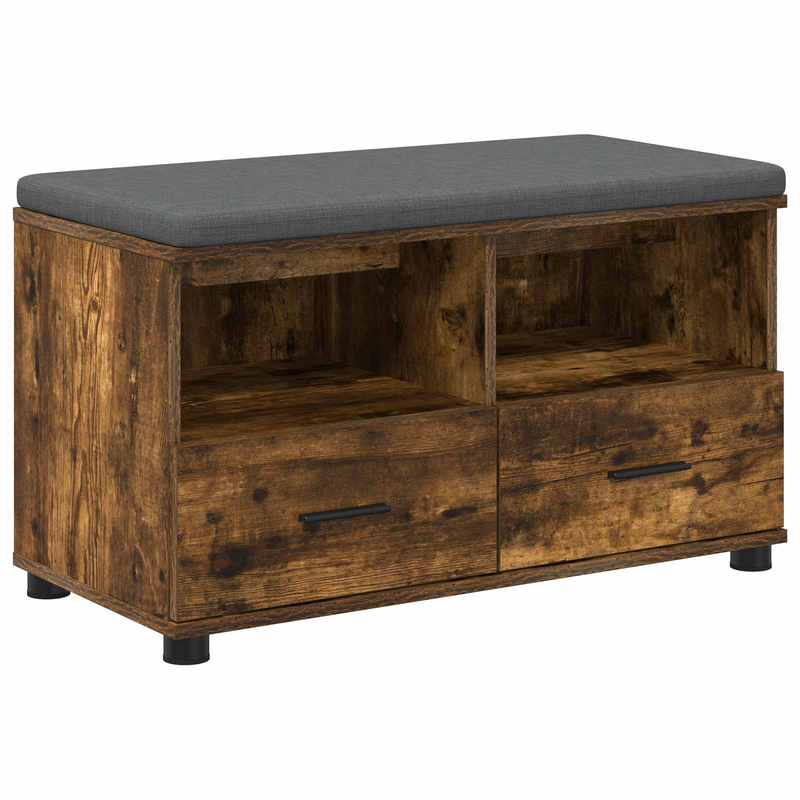 Banc d'entrée avec coussin Chêne fumé 80 x 38 x 46 cm - XIOS