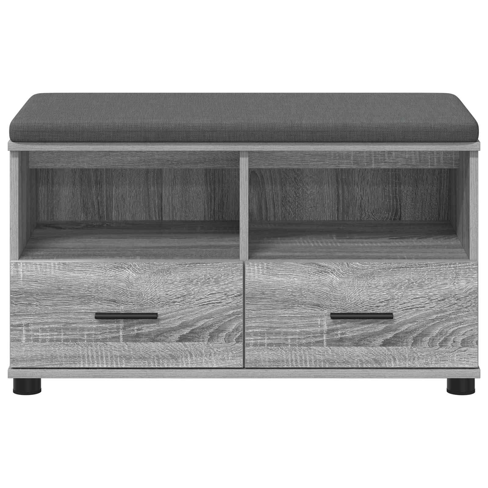 Banc d'entrée avec coussin Gris Sonoma 80 x 38 x 46 cm - XIOS