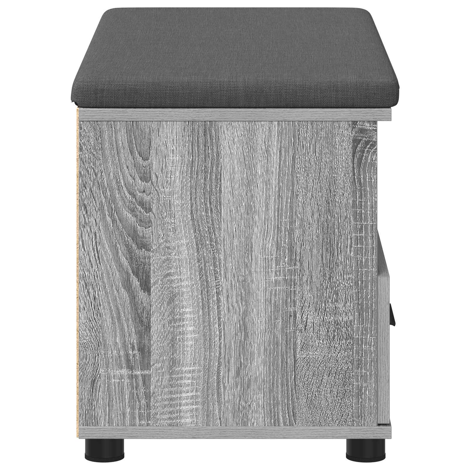 Banc d'entrée avec coussin Gris Sonoma 80 x 38 x 46 cm - XIOS