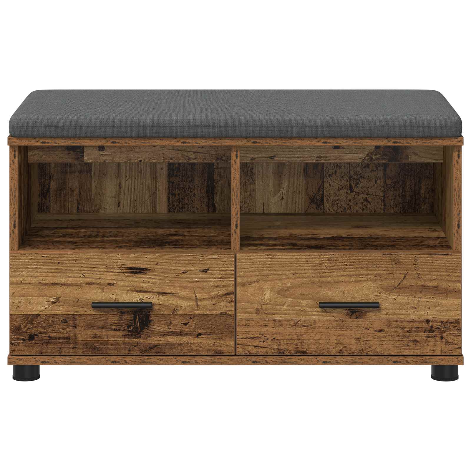 Banc d'entrée avec coussin Bois ancien 80 x 38 x 46 cm - XIOS