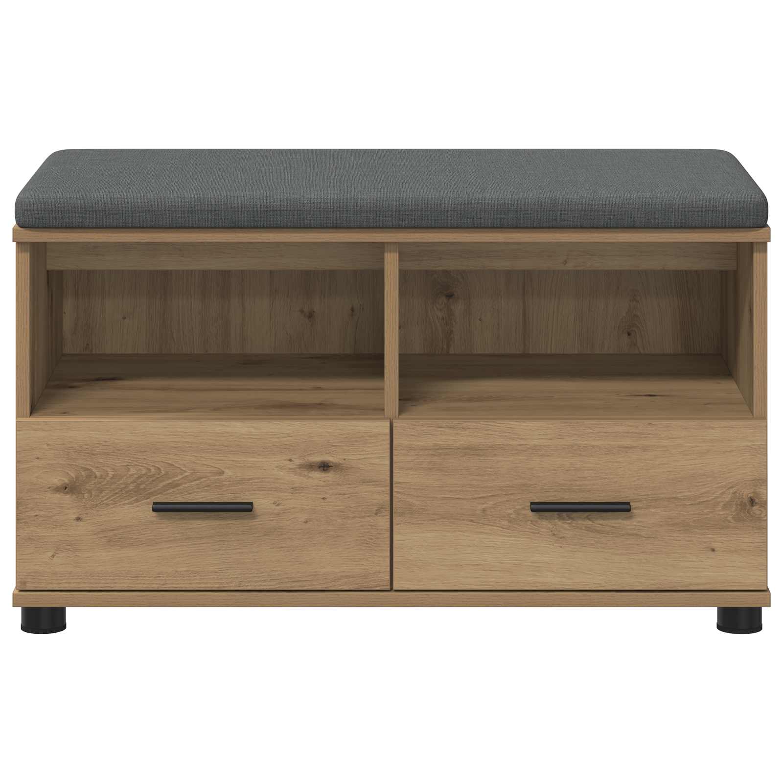 Banc d'entrée avec coussin Chêne artisanal 80 x 38 x 46 cm - XIOS