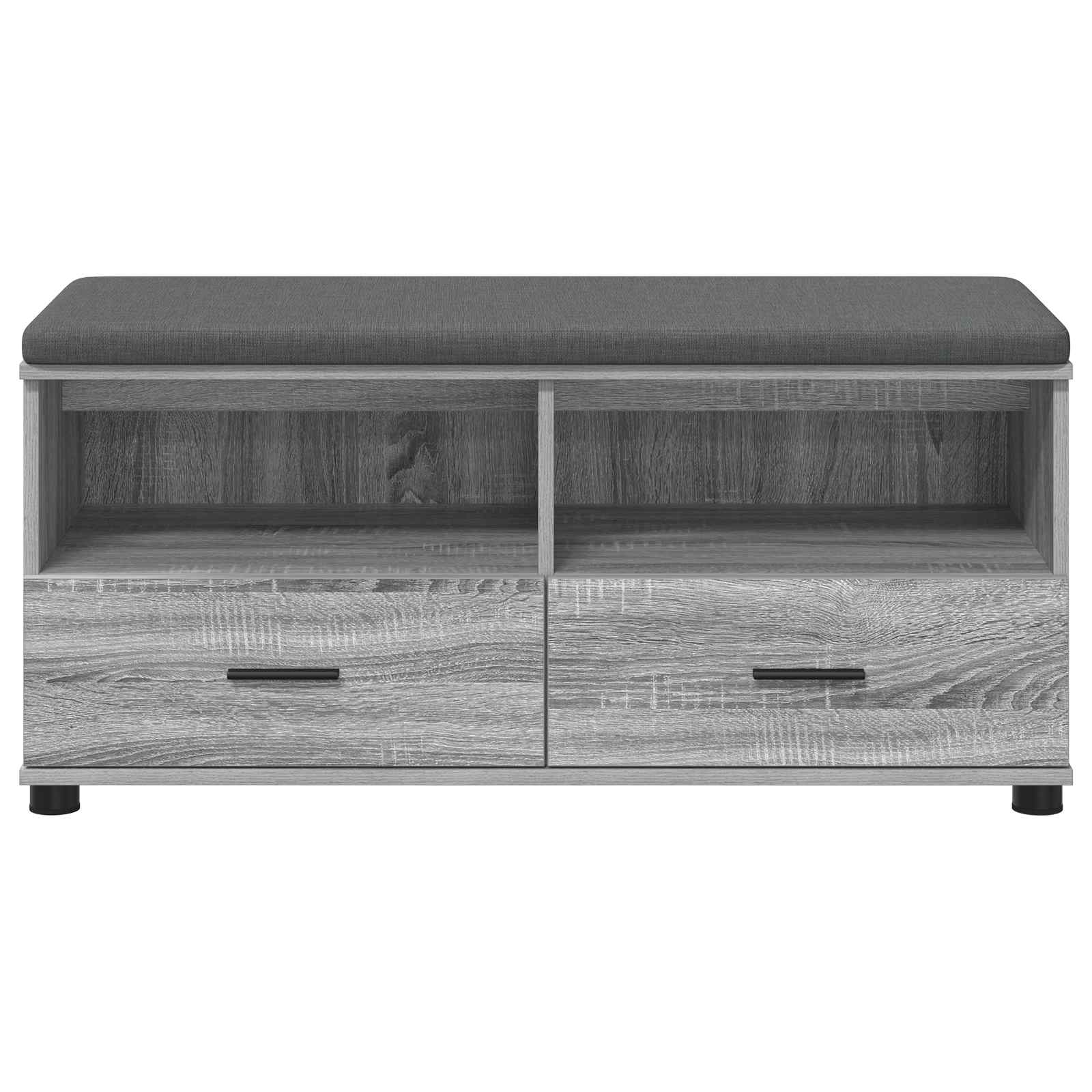 Banc d'entrée avec coussin Gris Sonoma 100 x 38 x 46 cm - XIOS