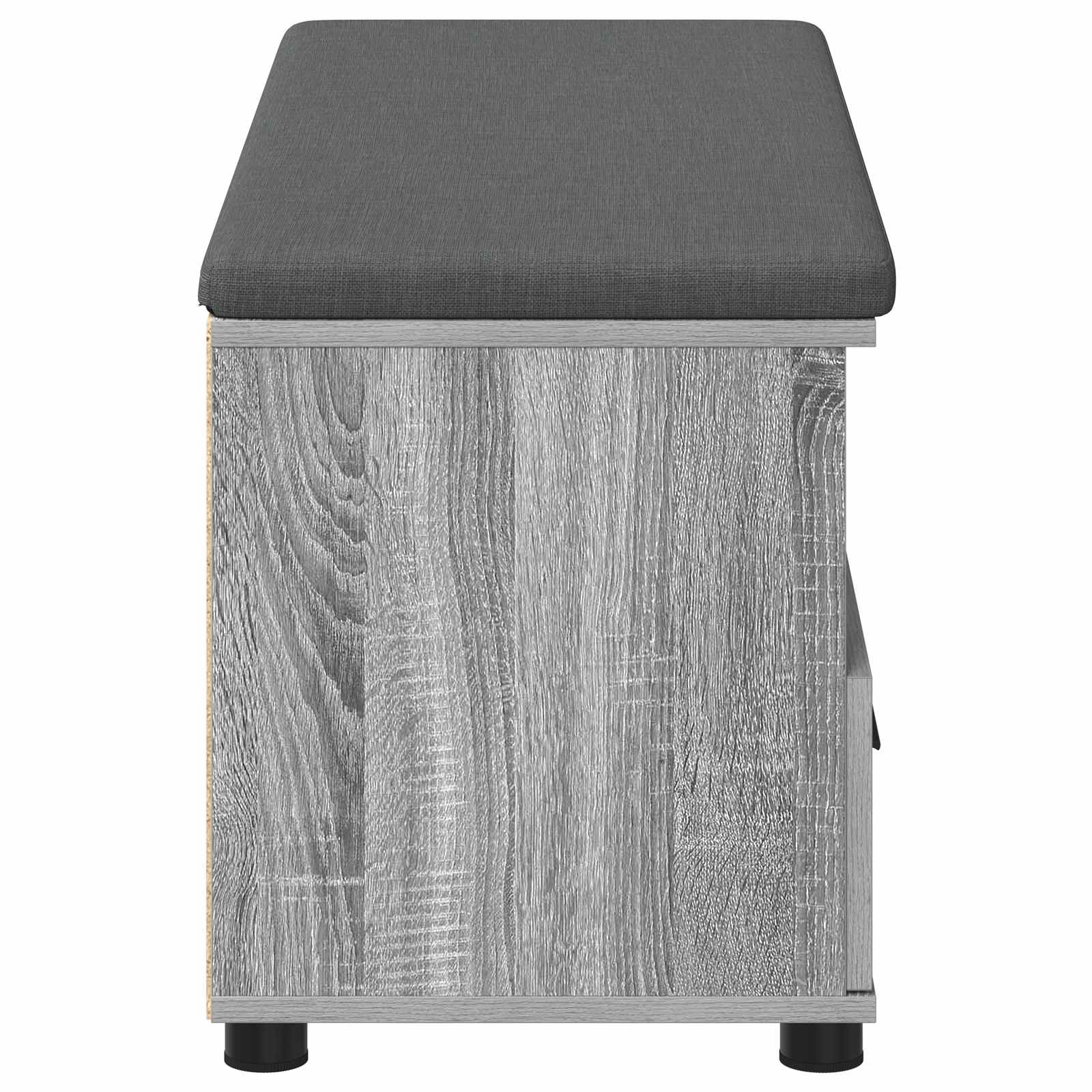 Banc d'entrée avec coussin Gris Sonoma 100 x 38 x 46 cm - XIOS