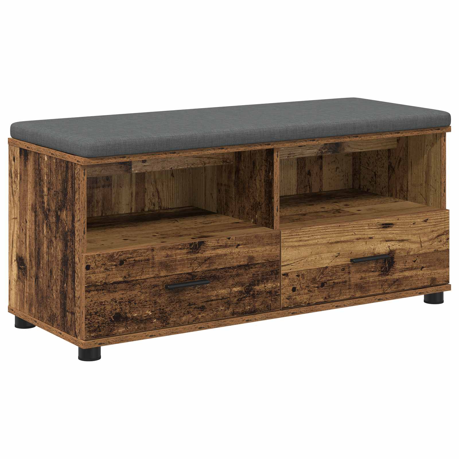 Banc d'entrée avec coussin Bois ancien 100 x 38 x 46 cm - XIOS