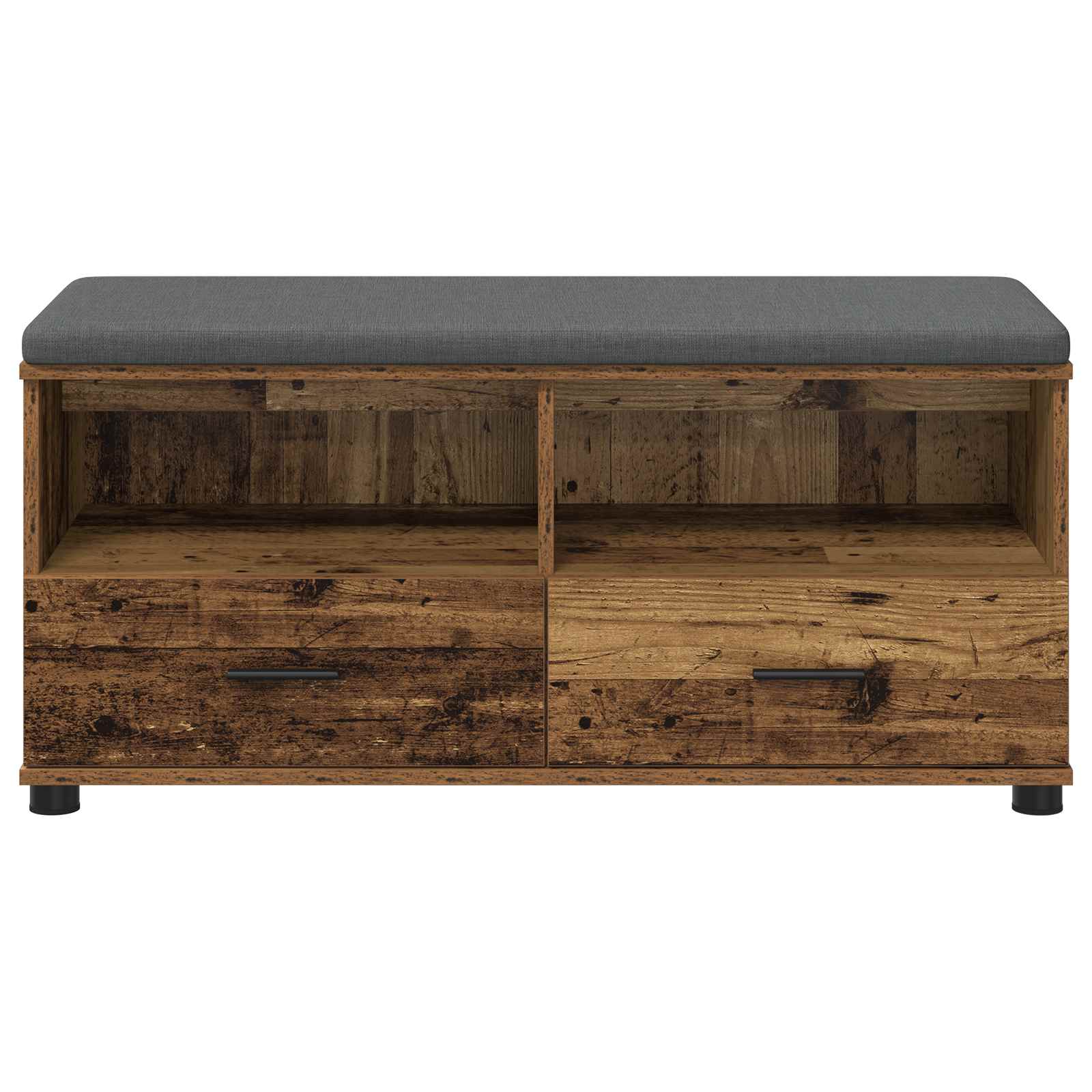 Banc d'entrée avec coussin Bois ancien 100 x 38 x 46 cm - XIOS