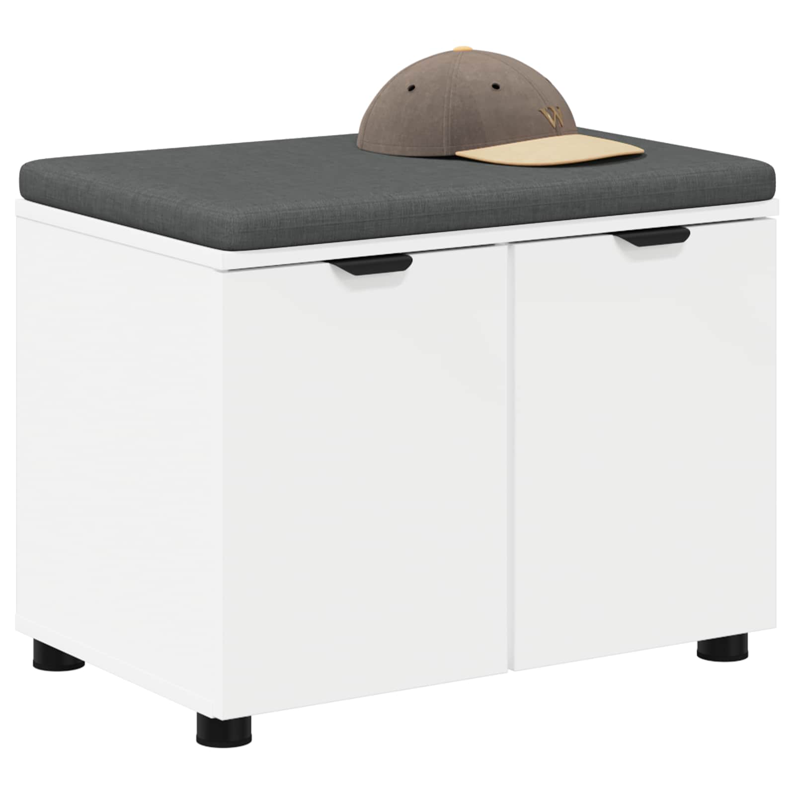 Banc d'entrée avec coussin avec stockage Blanc 60 x 38 x 46 cm - XIOS