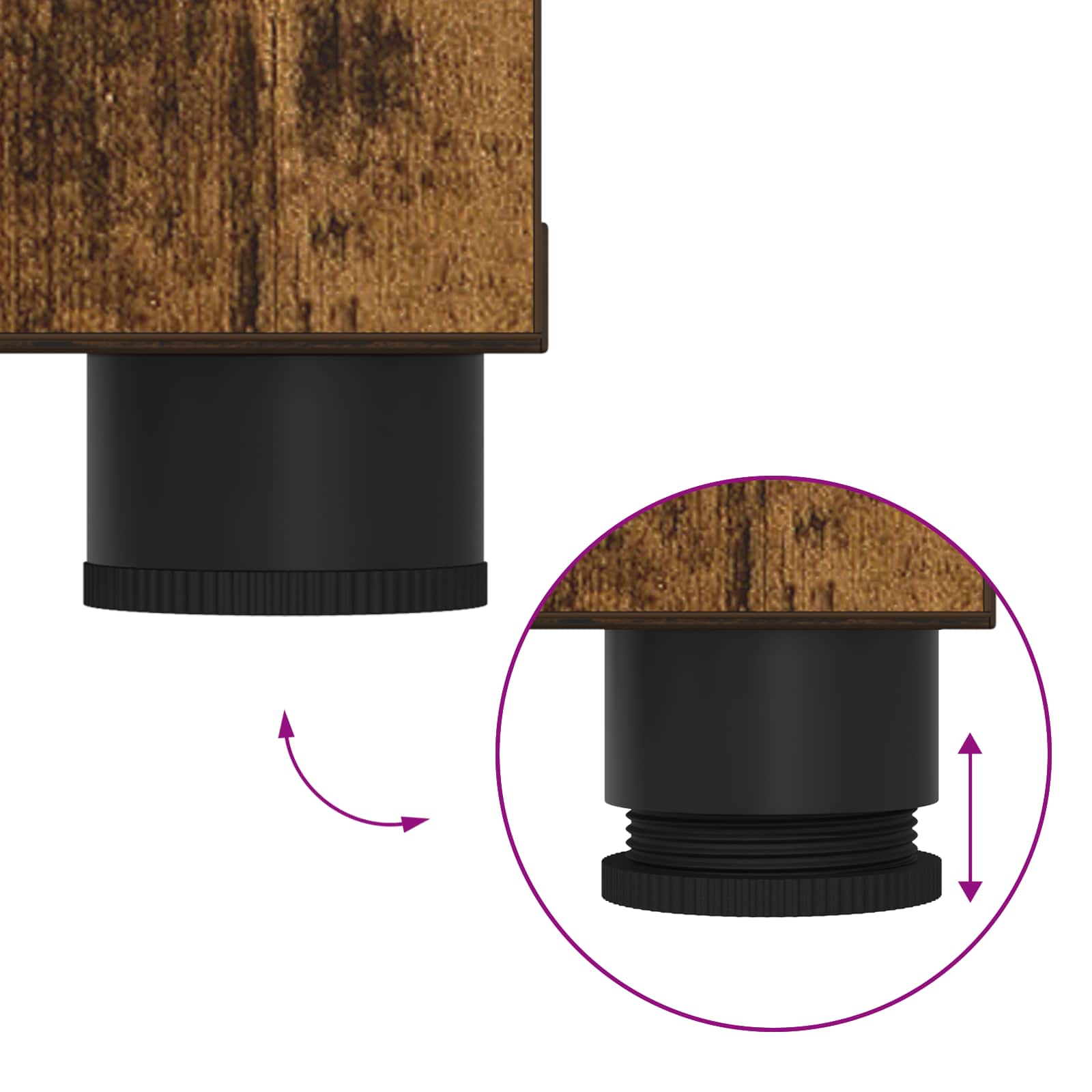 Banc d'entrée avec coussin Chêne fumé 60 x 38 x 46 cm - XIOS