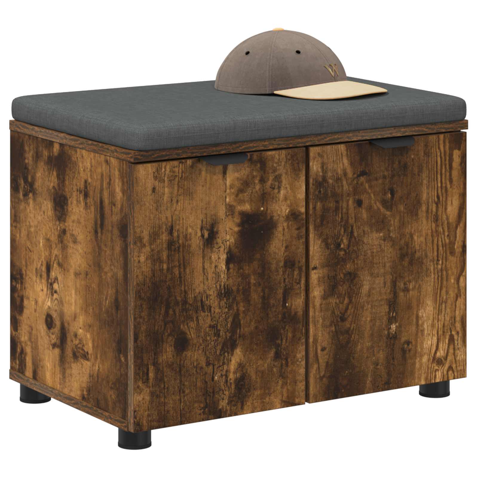 Banc d'entrée avec coussin Chêne fumé 60 x 38 x 46 cm - XIOS