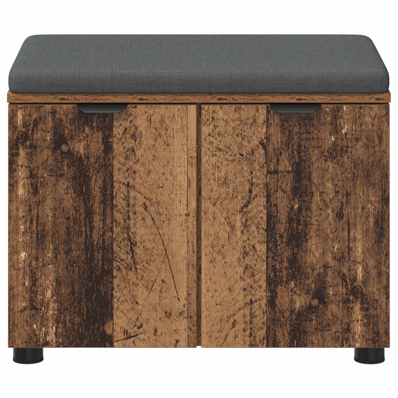 Banc d'entrée avec coussin Bois ancien 60 x 38 x 46 cm - XIOS