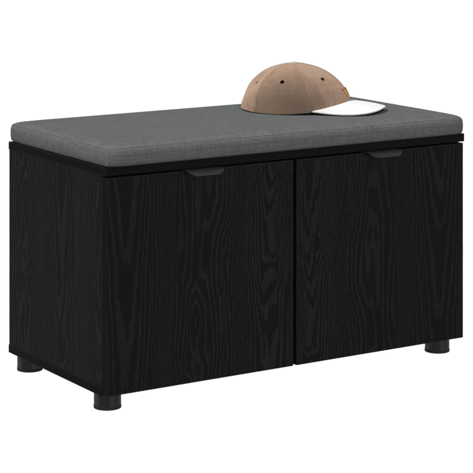 Banc d'entrée avec coussin Chêne noir 80 x 46 x 46 cm - XIOS