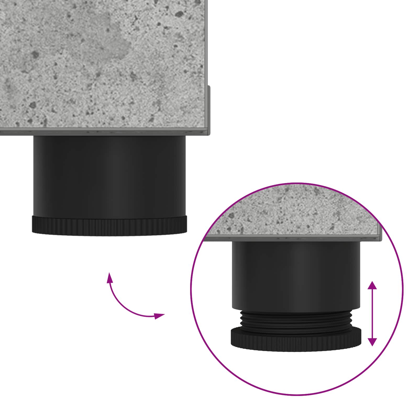 Banc d'entrée avec coussin Gris béton 80 x 46 x 46 cm - XIOS