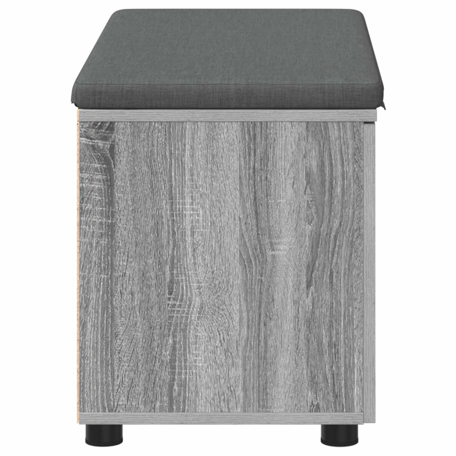 Banc d'entrée avec coussin Gris Sonoma 80 x 46 x 46 cm - XIOS
