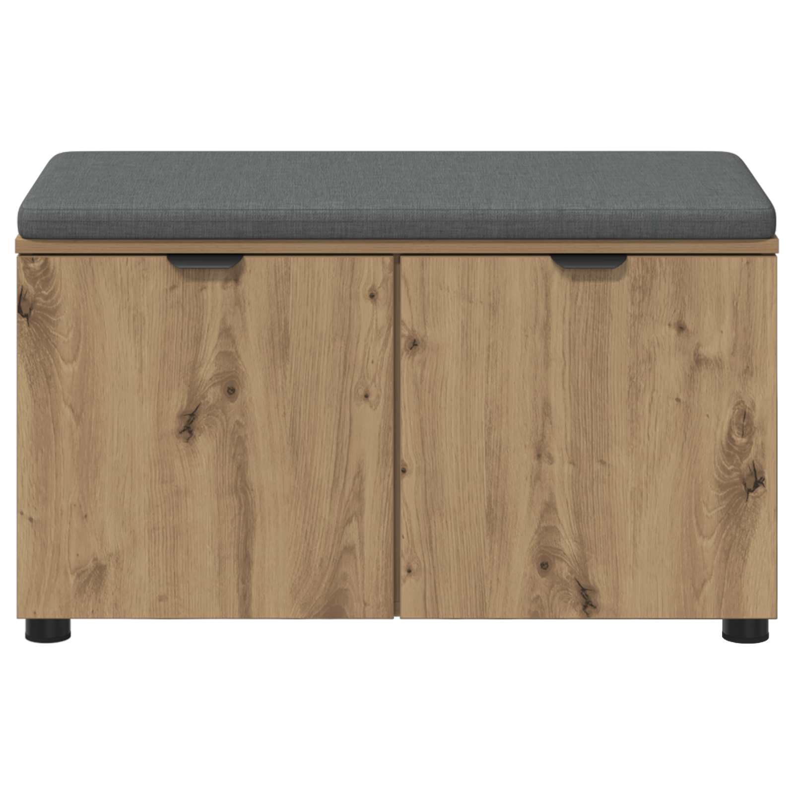 Banc d'entrée avec coussin Chêne artisanal 80 x 46 x 46 cm - XIOS