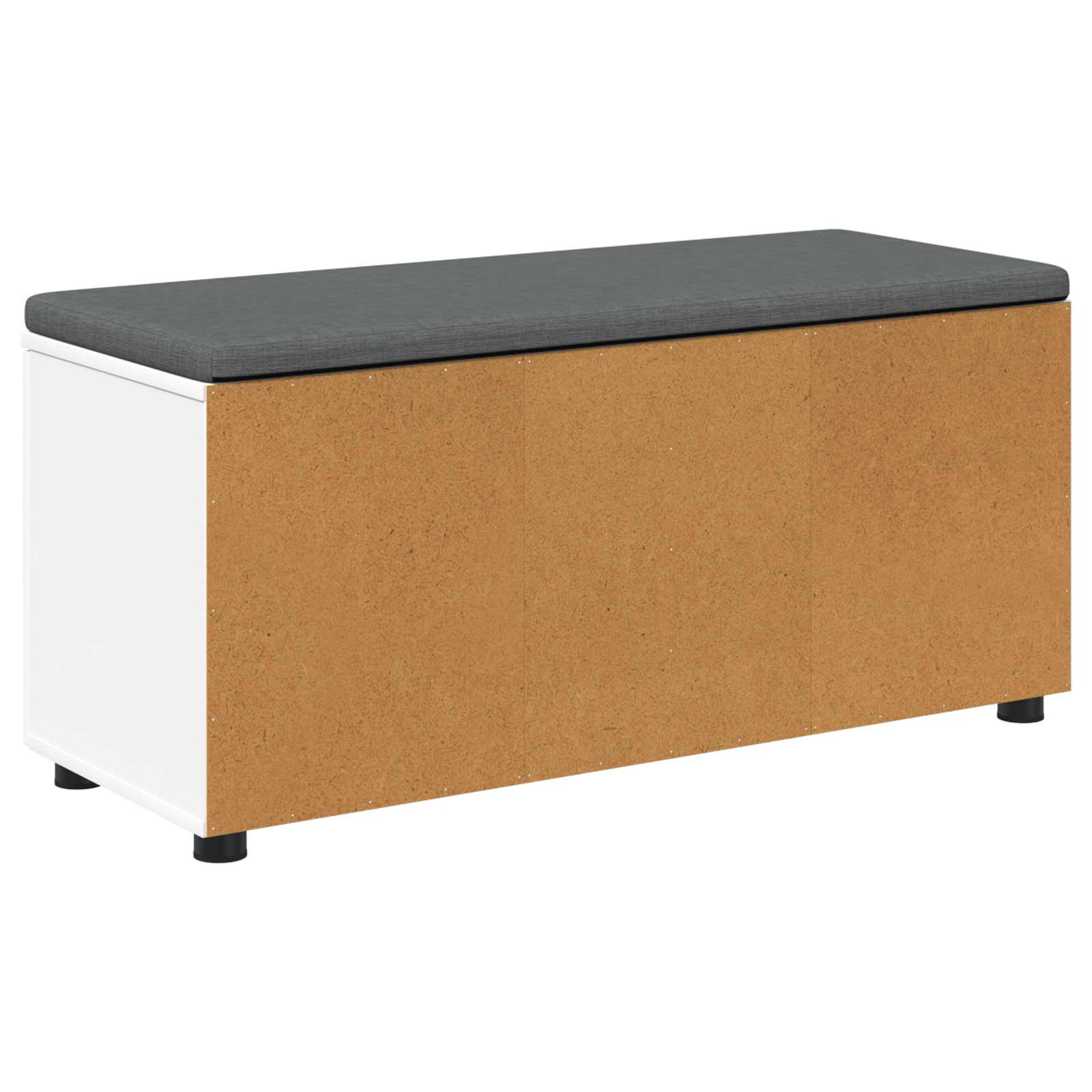 Banc d'entrée avec coussin avec stockage Blanc 100 x 38 x 46 cm - XIOS