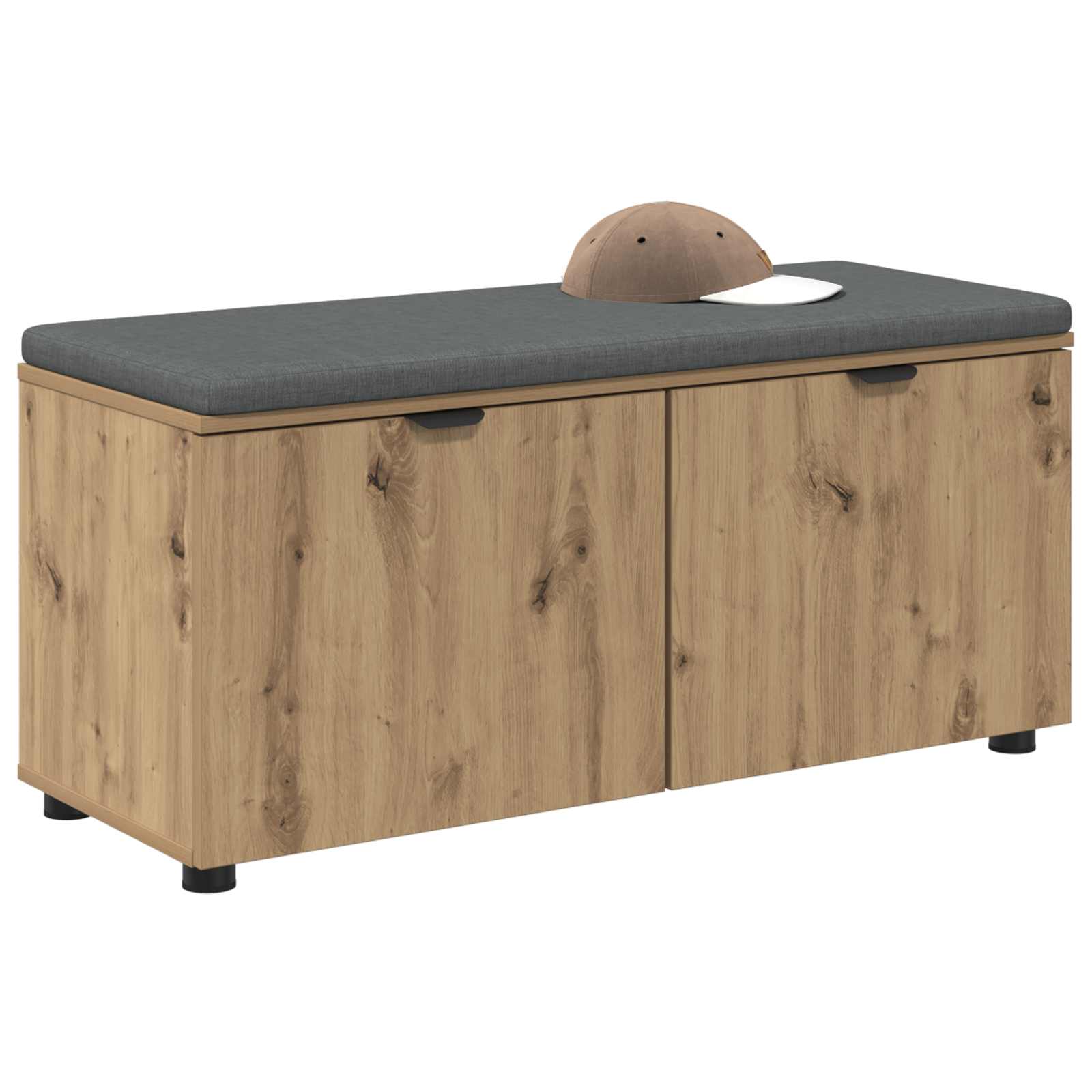 Banc d'entrée avec coussin Chêne artisanal 100 x 38 x 46 cm - XIOS