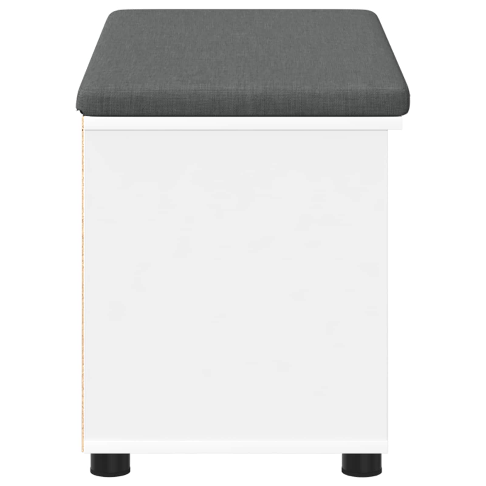 Banc d'entrée avec coussin Uni Blanc 80 x 38 x 46 cm - XIOS