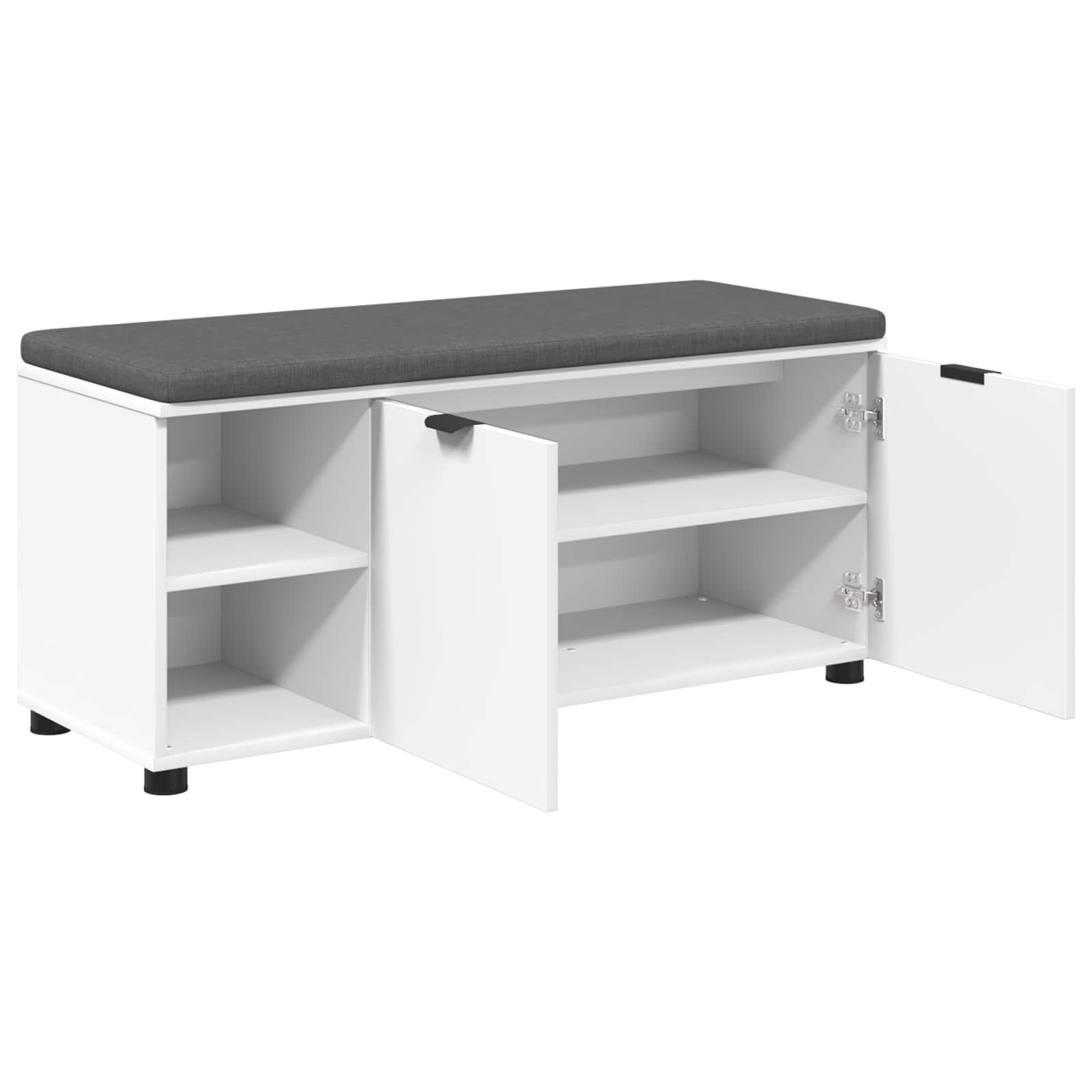Banc d'entrée avec coussin Uni Blanc 100 x 38 x 46 cm - XIOS