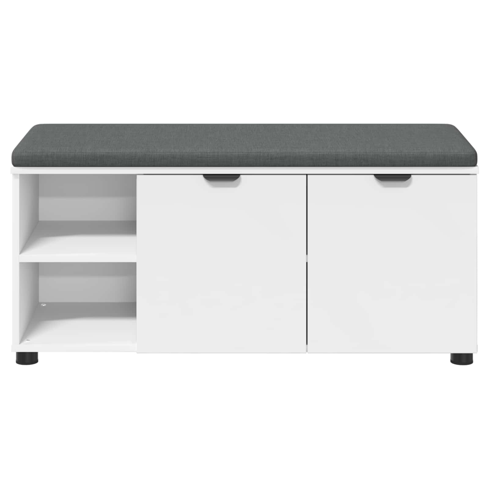 Banc d'entrée avec coussin Uni Blanc 100 x 38 x 46 cm - XIOS