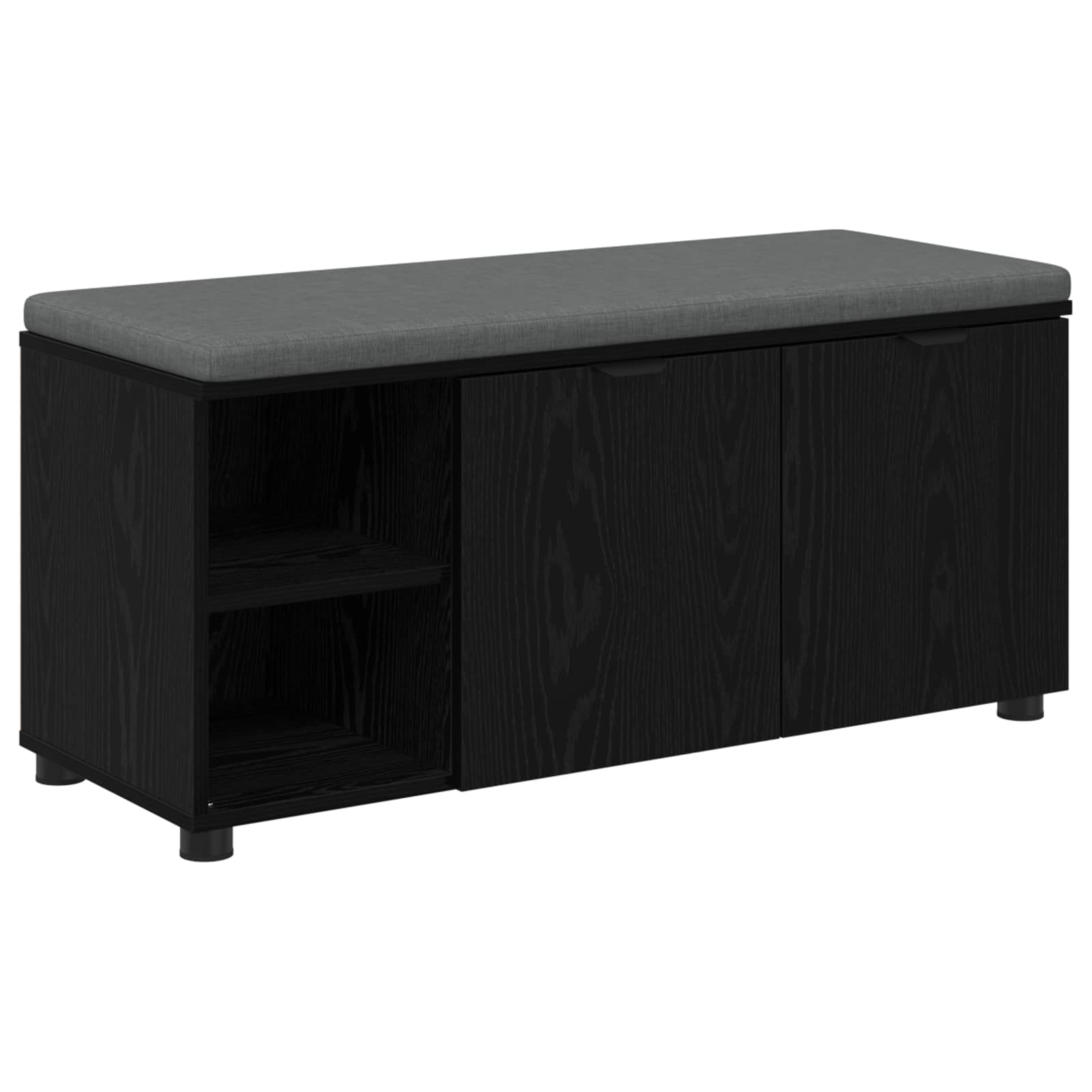 Banc d'entrée avec coussin Uni Chêne noir 100 x 38 x 46 cm - XIOS