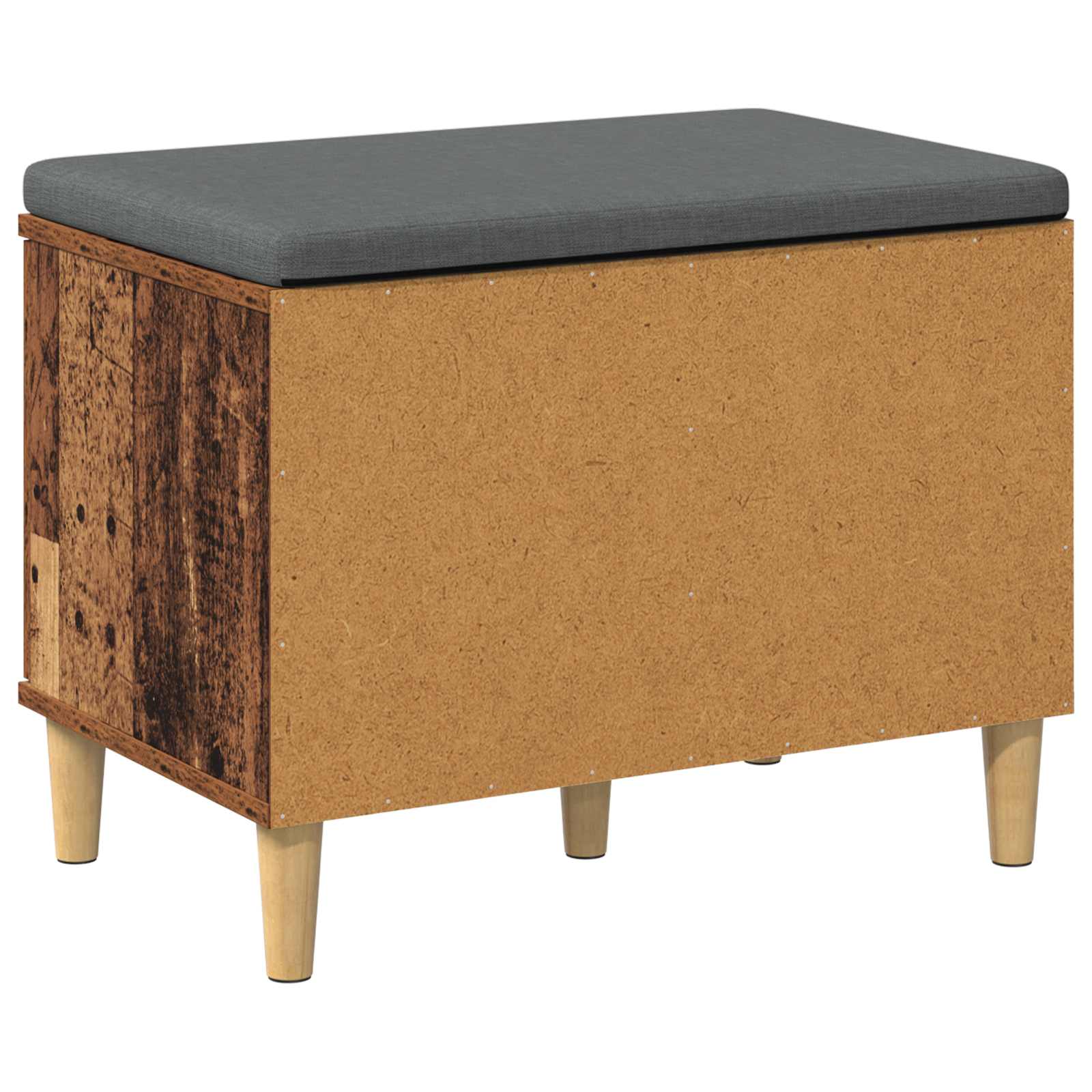 Banc d'entrée avec coussin Bois ancien 60 x 38 x 46 cm - XIOS