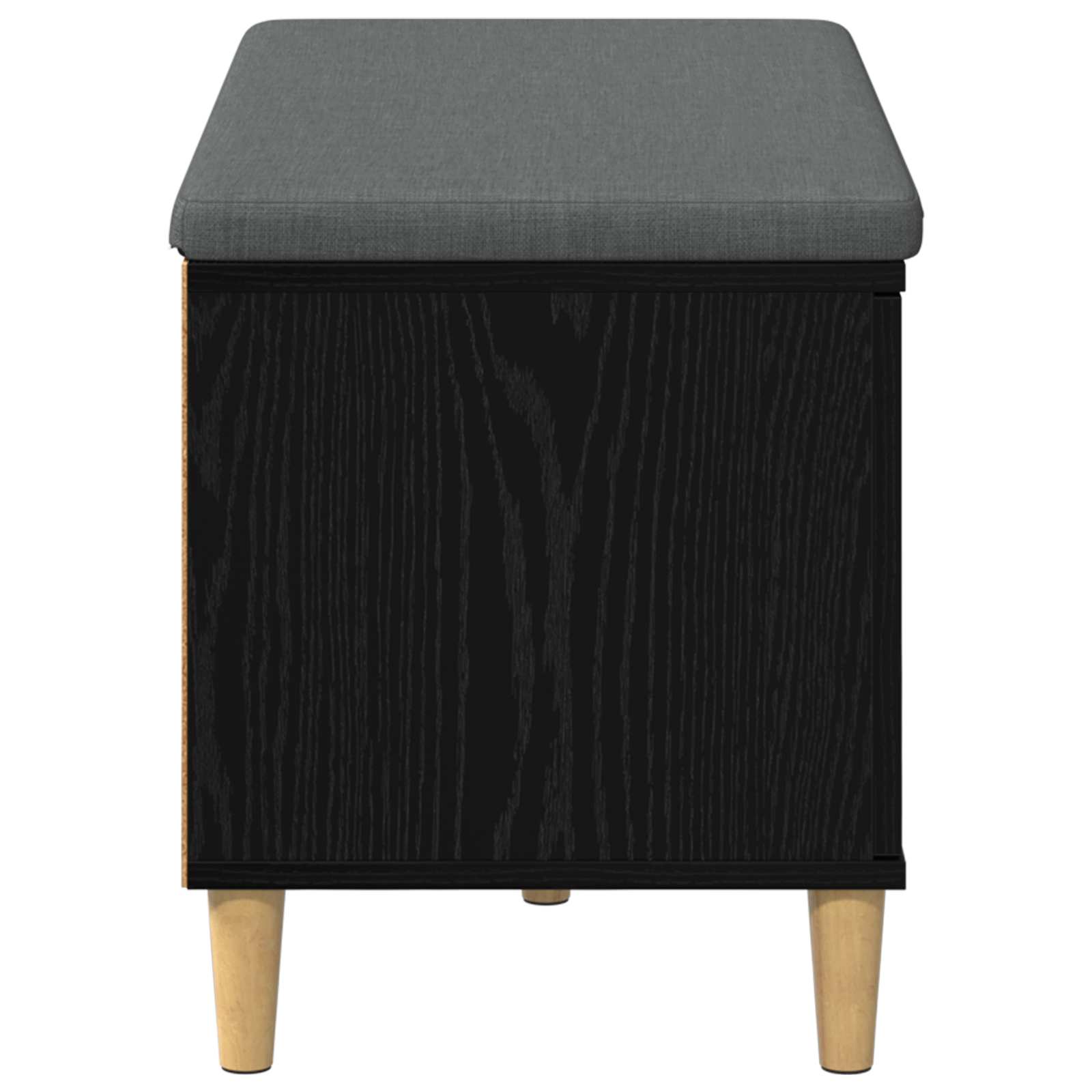 Banc d'entrée avec coussin Chêne noir 60 x 38 x 46 cm - XIOS