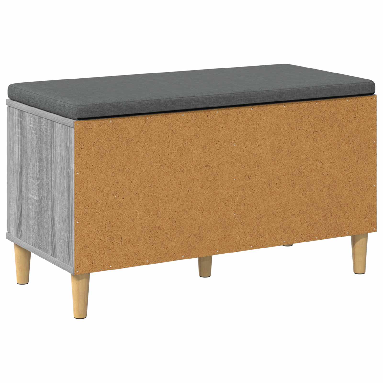 Banc d'entrée avec coussin Gris Sonoma 60 x 38 x 46 cm - XIOS