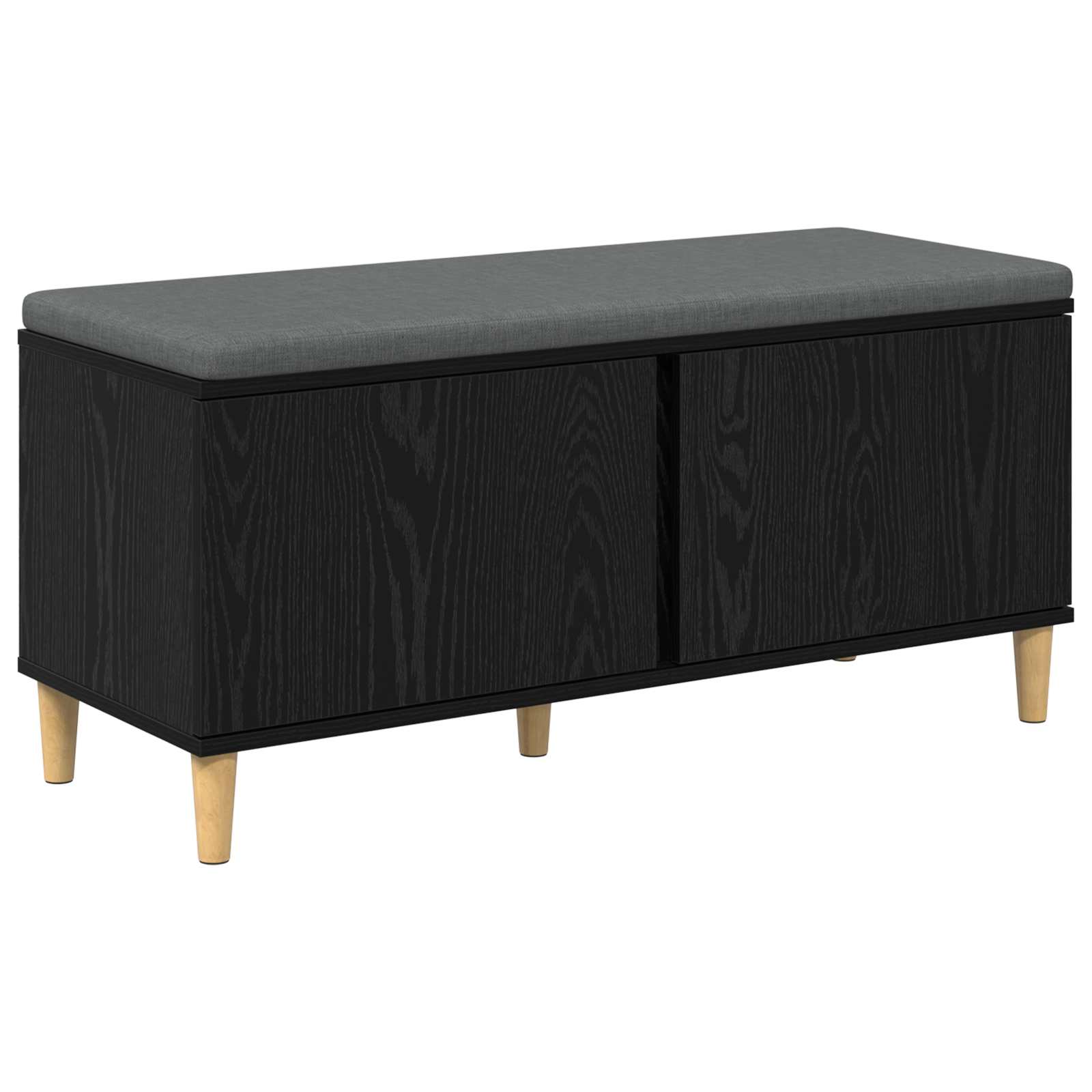 Banc d'entrée avec coussin Chêne noir 60 x 38 x 46 cm - XIOS