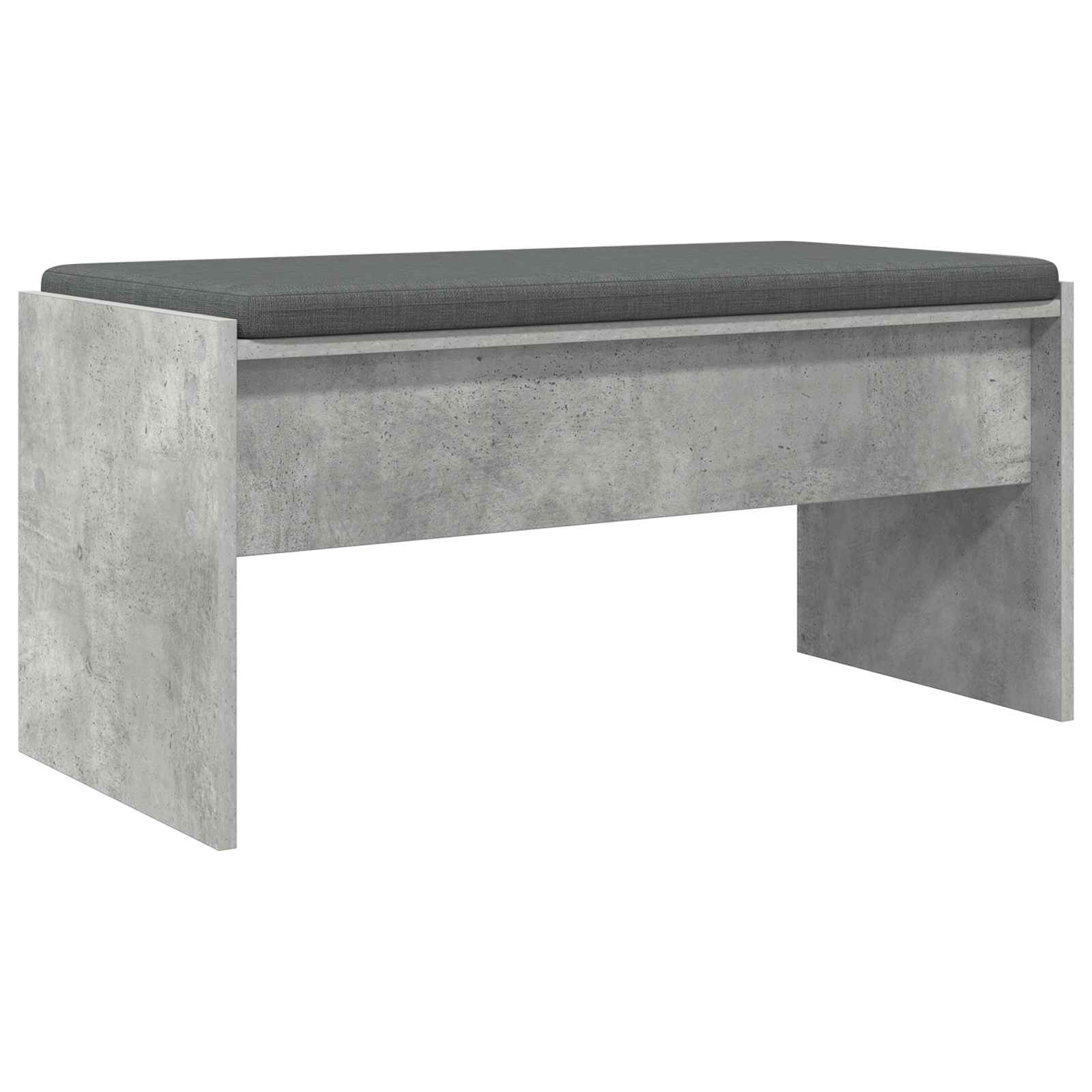 Banc d'entrée avec coussin Gris béton 83 x 38 x 40 cm - XIOS