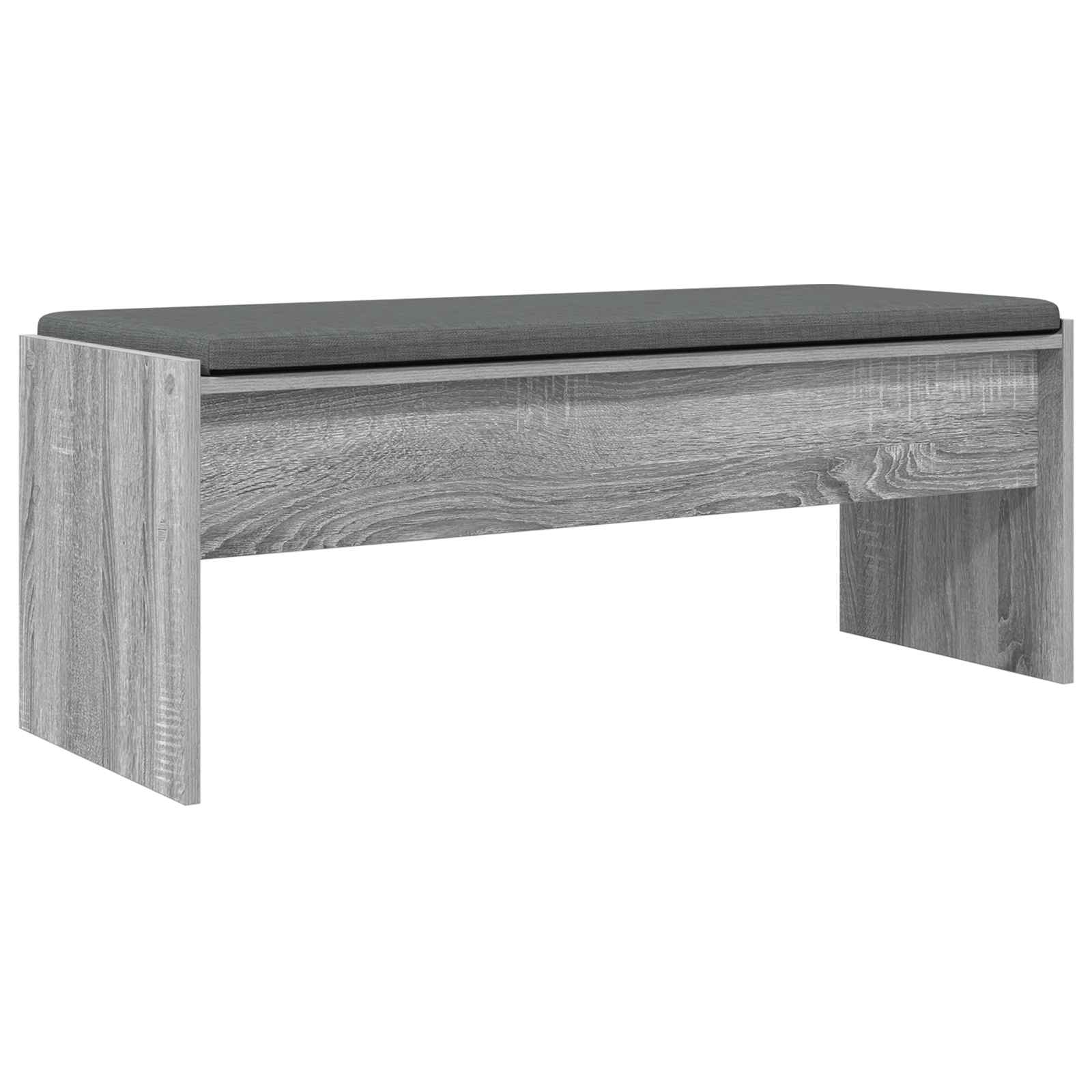 Banc d'entrée avec coussin Gris Sonoma 103 x 38 x 40 cm - XIOS