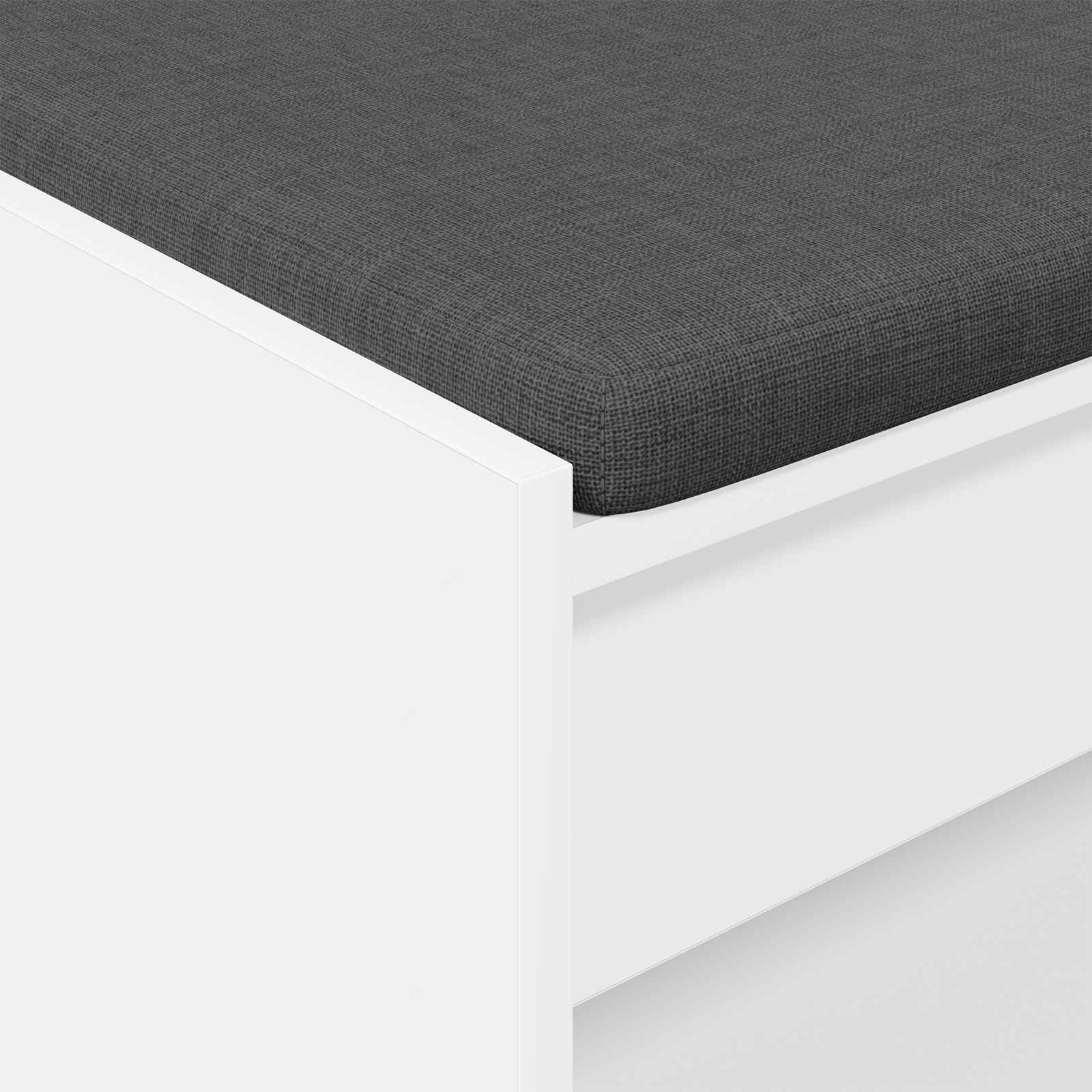 Banc d'entrée Blanc 83 x 38 x 45 cm Bois Ingénierie et Tissu - XIOS