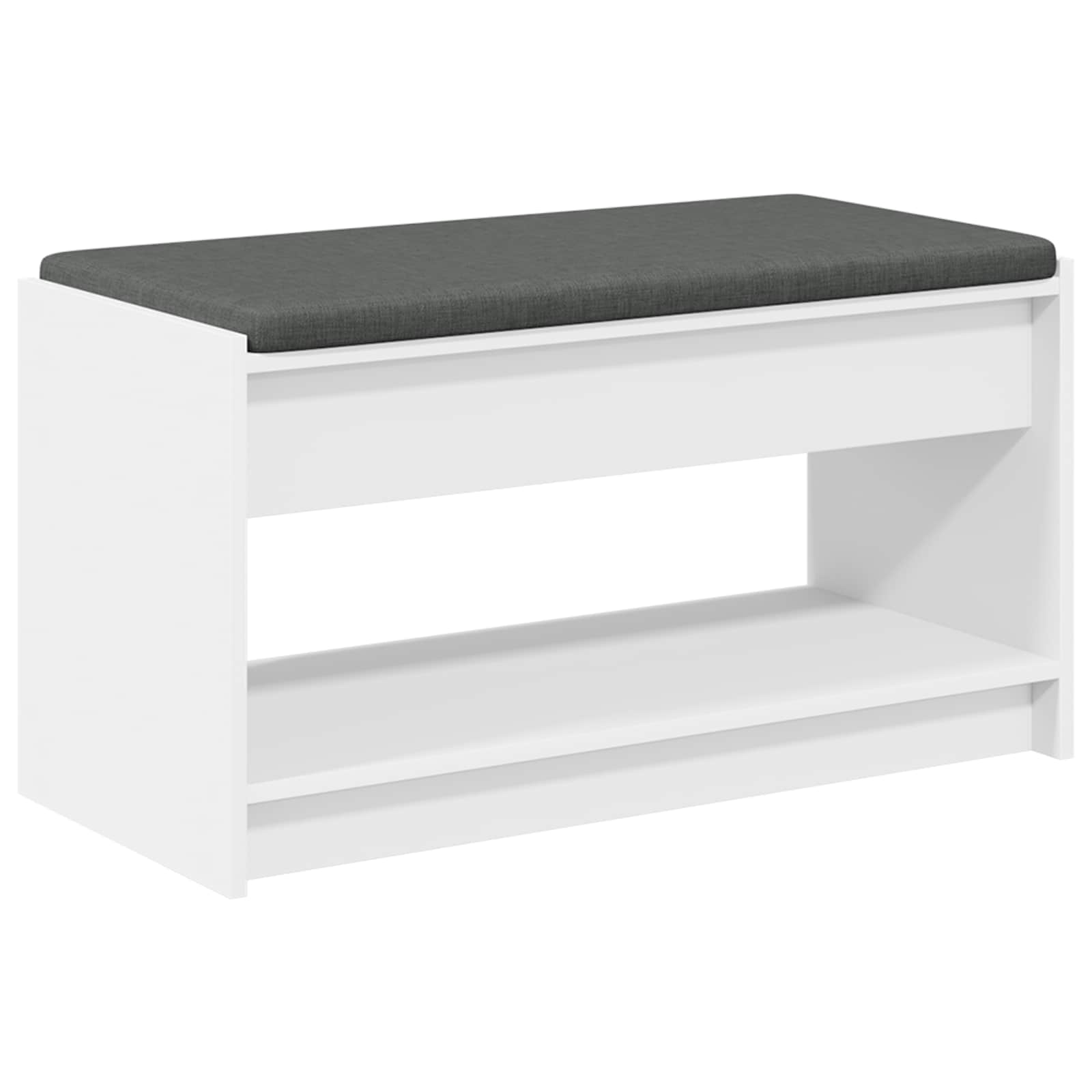 Banc d'entrée Blanc 83 x 38 x 45 cm Bois Ingénierie et Tissu - XIOS