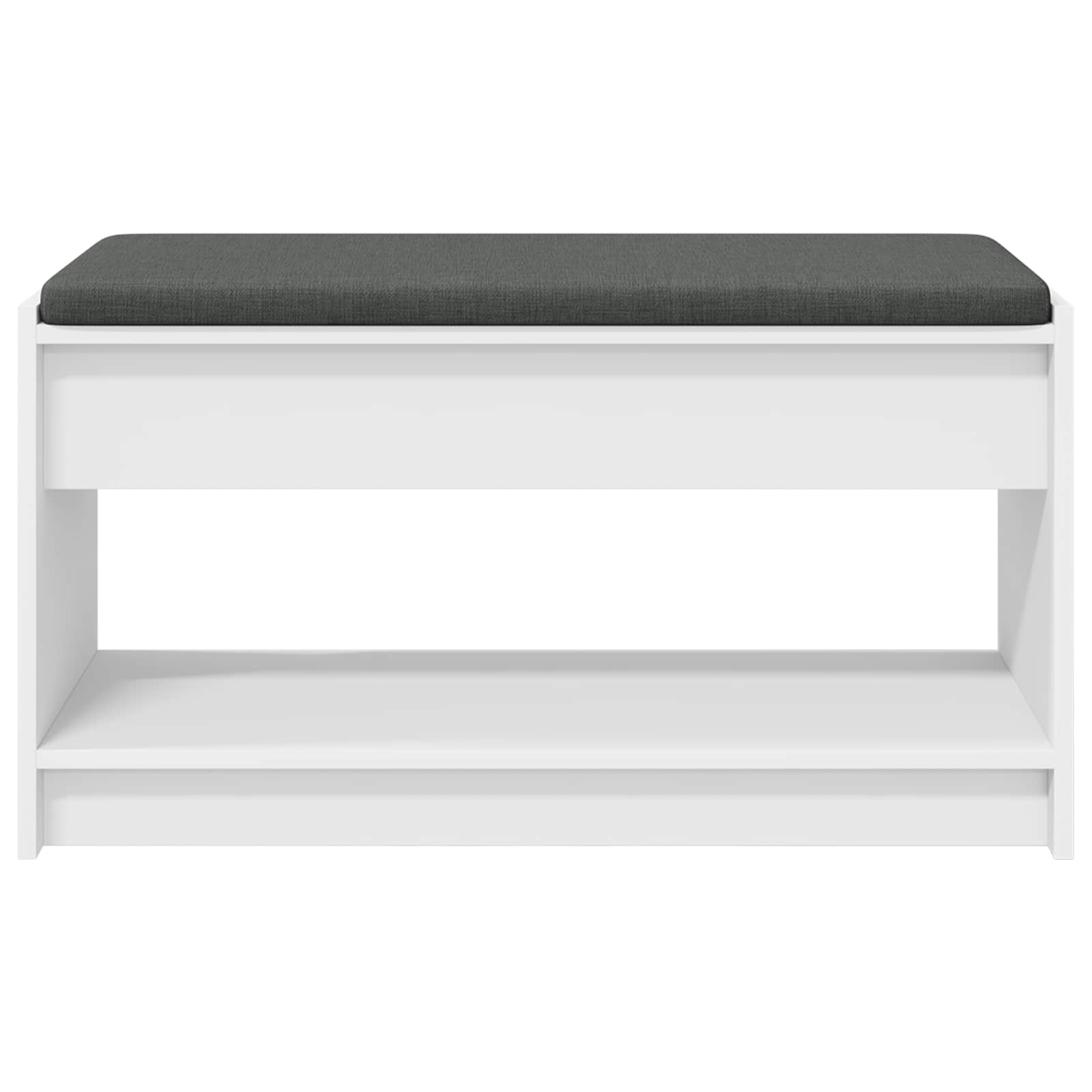 Banc d'entrée Blanc 83 x 38 x 45 cm Bois Ingénierie et Tissu - XIOS