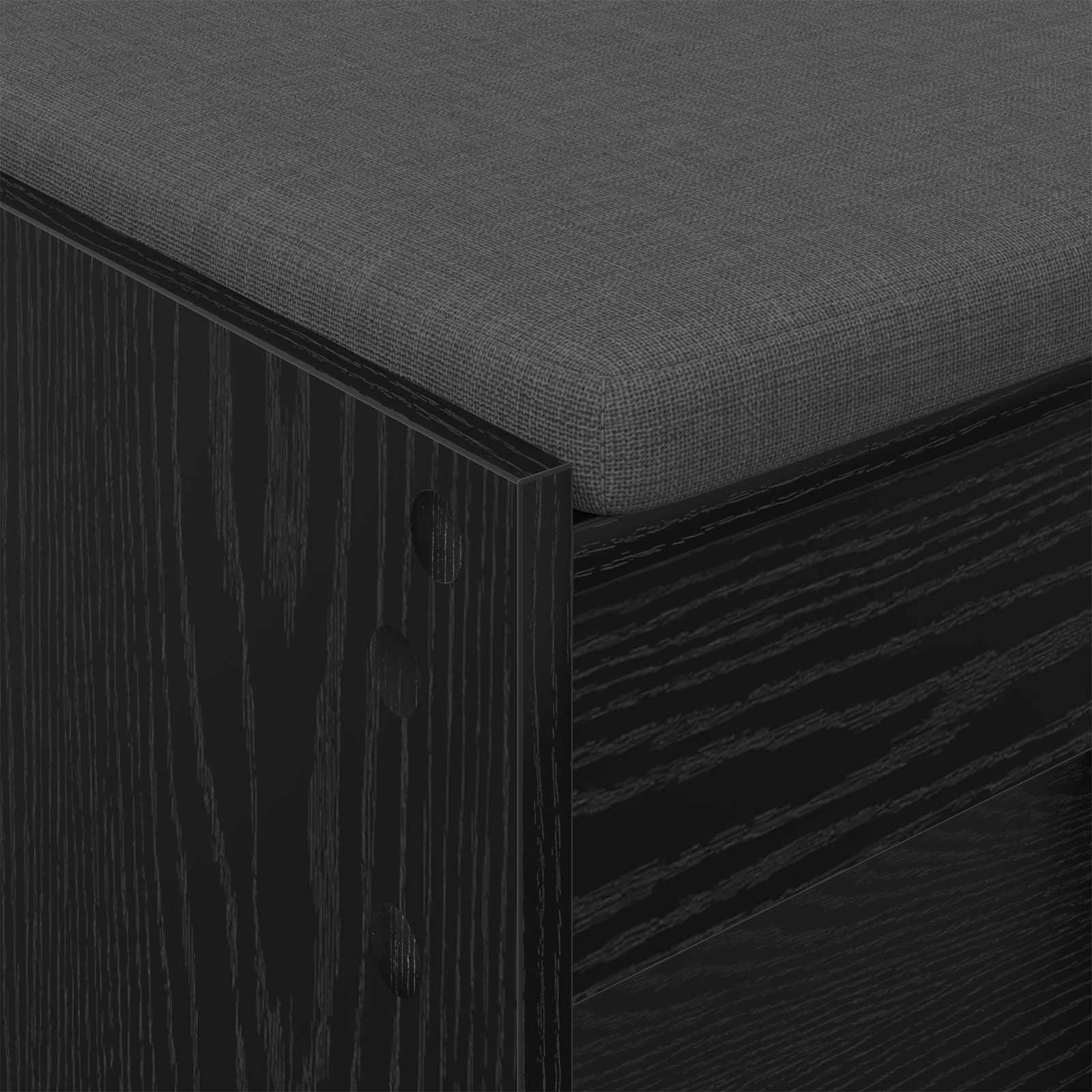 Banc d'entrée avec coussin Chêne Noir 83 x 38 x 45 cm - XIOS