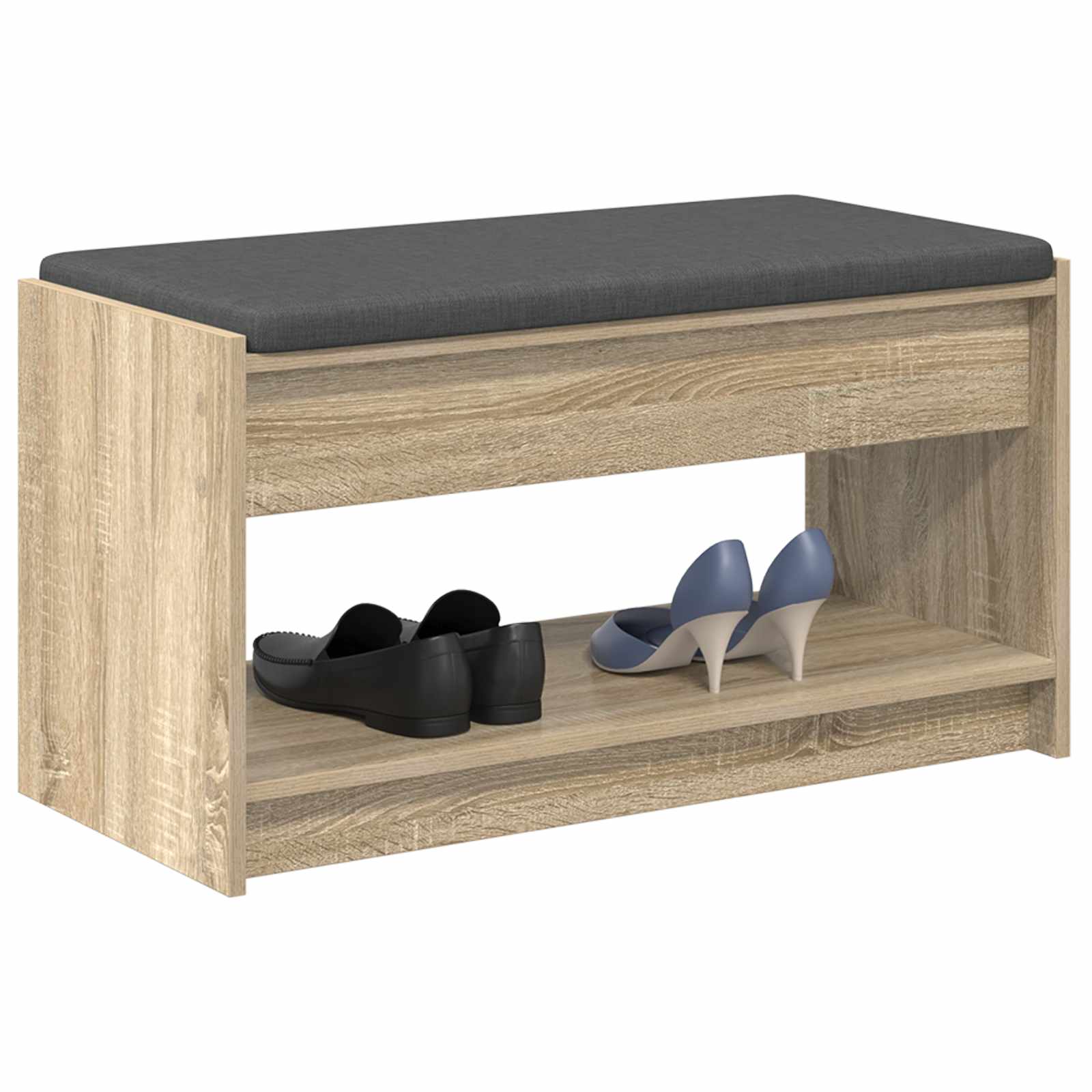 Banc d'entrée avec coussin Chêne Sonoma 83 x 38 x 45 cm - XIOS