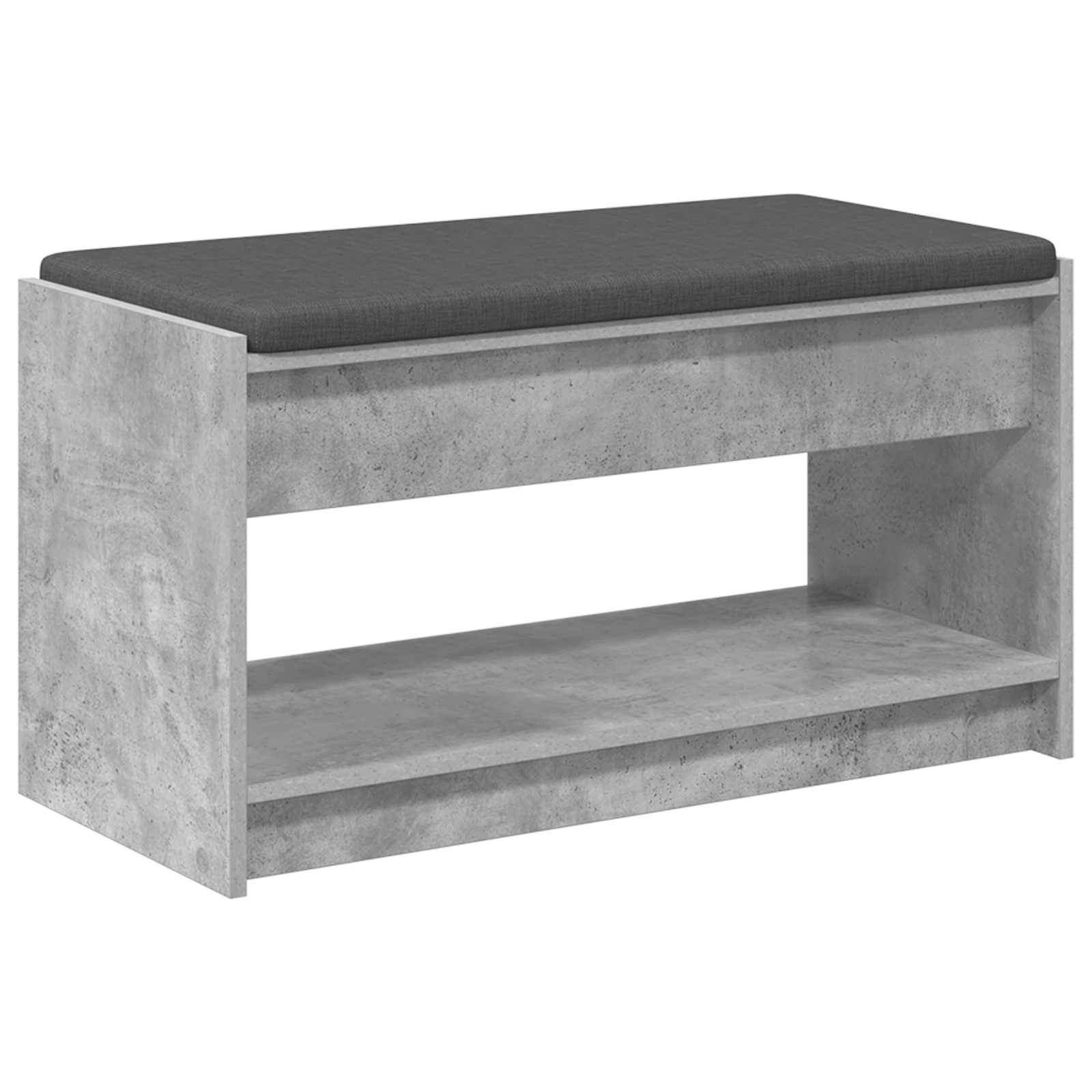 Banc d'entrée avec coussin Gris Béton 83 x 38 x 45 cm - XIOS