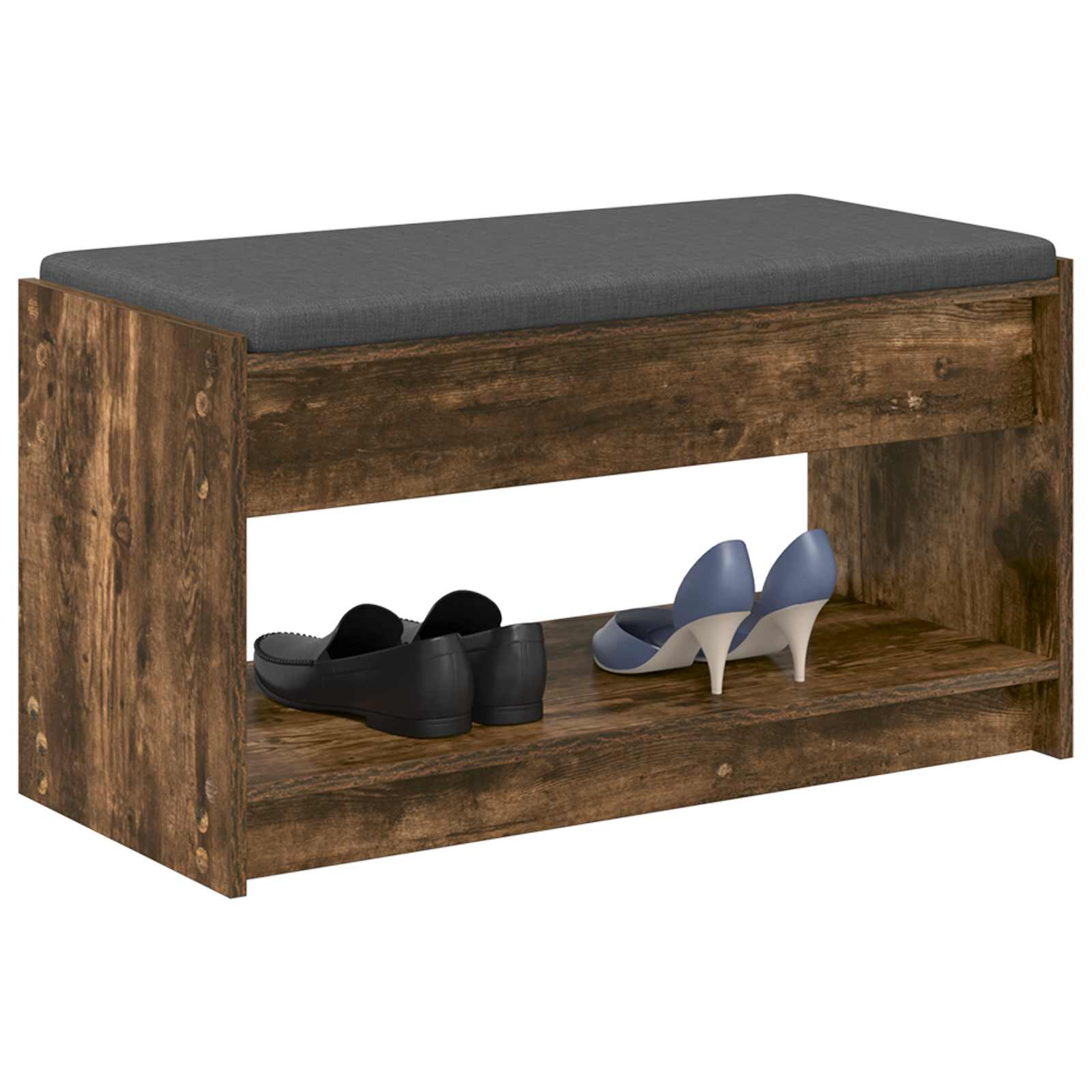 Banc d'entrée avec coussin Chêne Fumé 83 x 38 x 45 cm - XIOS