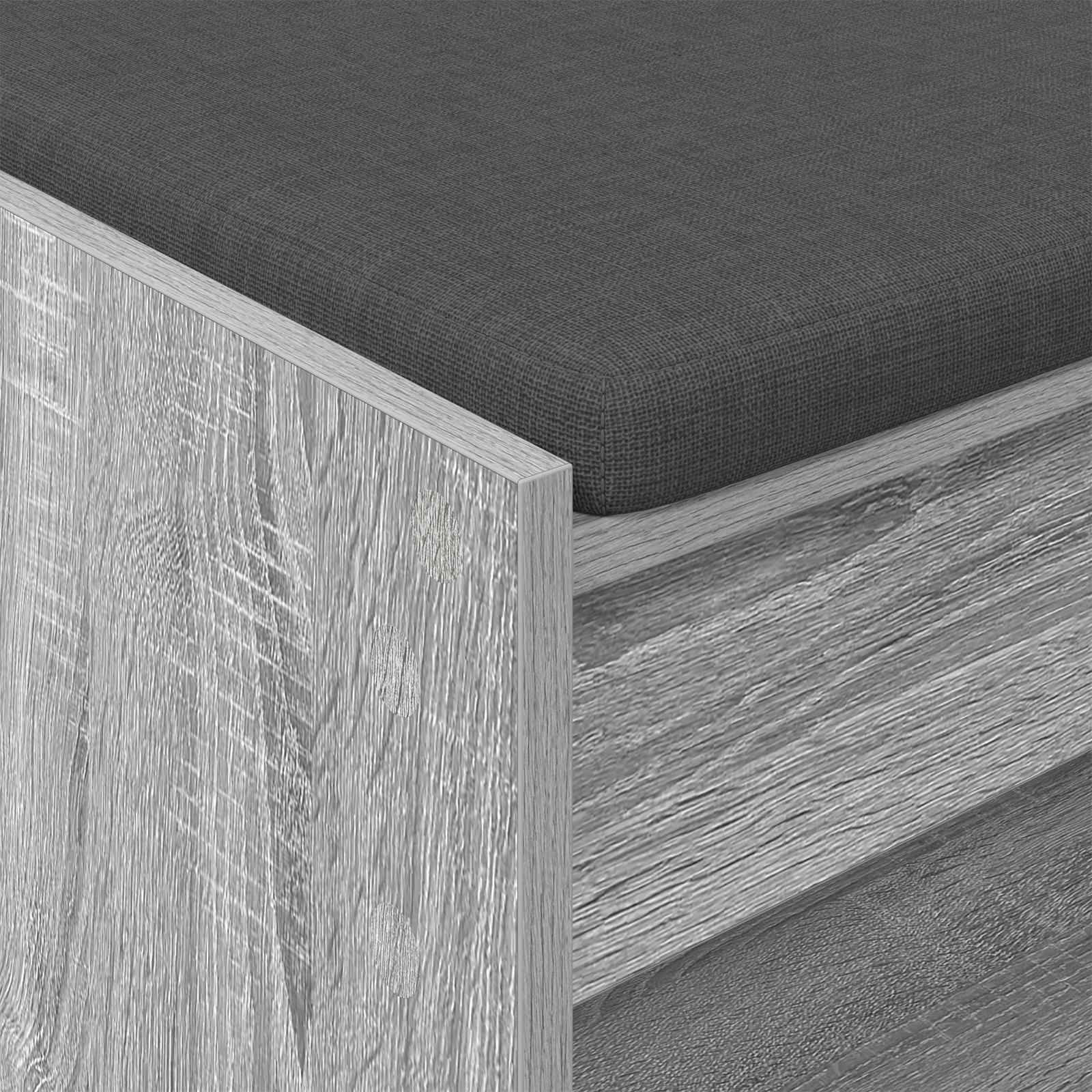Banc d'entrée avec coussin Gris Sonoma 83 x 38 x 45 cm - XIOS