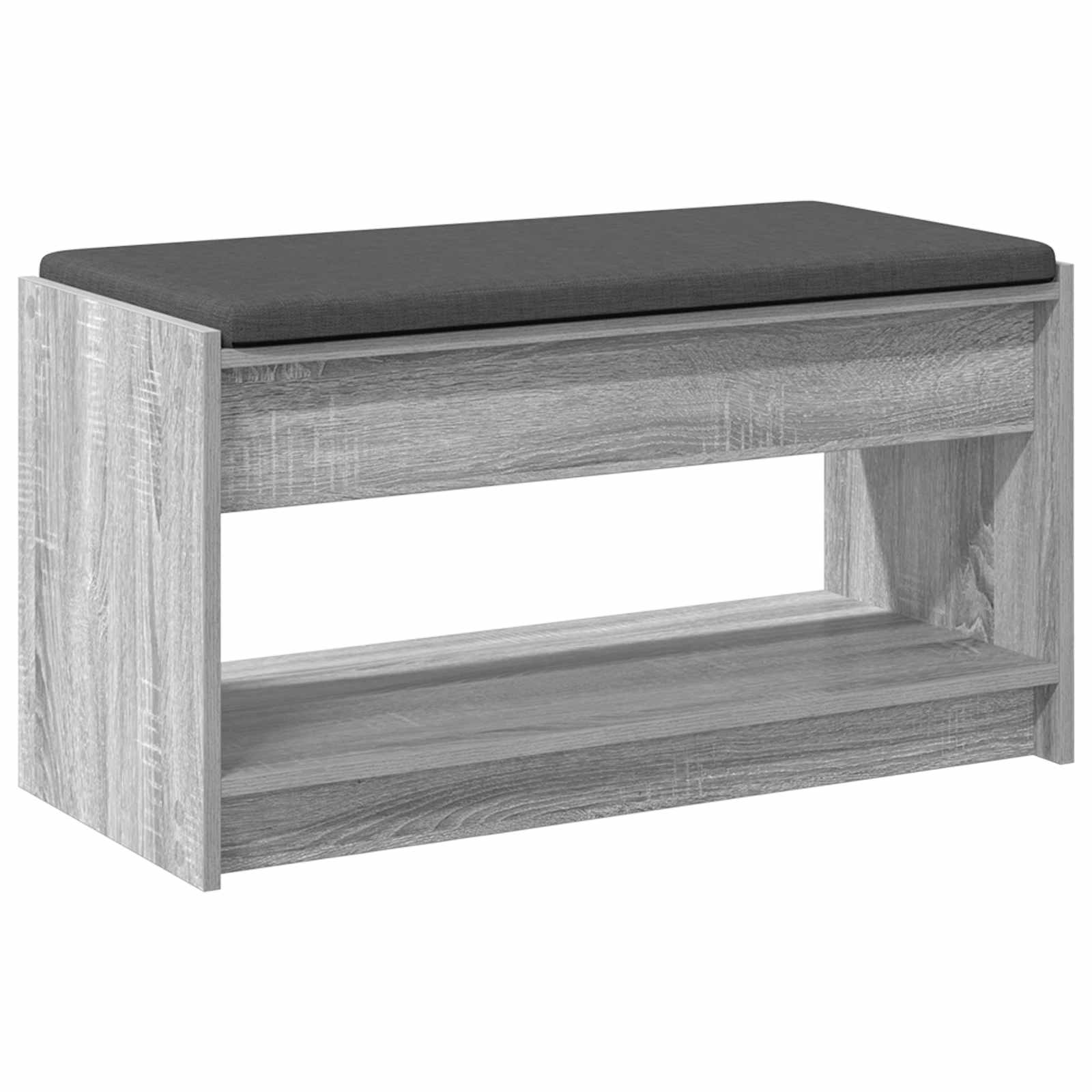 Banc d'entrée avec coussin Gris Sonoma 83 x 38 x 45 cm - XIOS