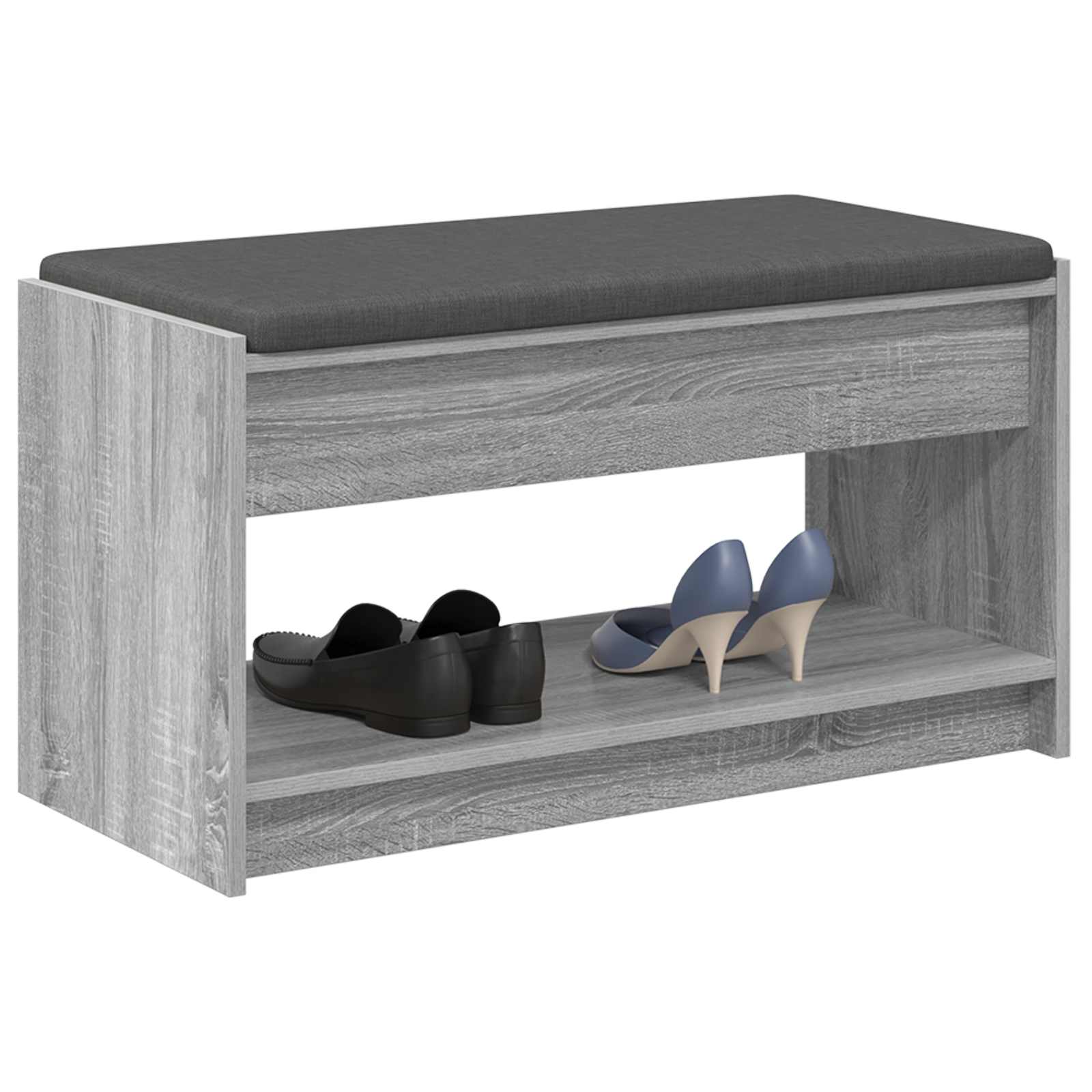Banc d'entrée avec coussin Gris Sonoma 83 x 38 x 45 cm - XIOS