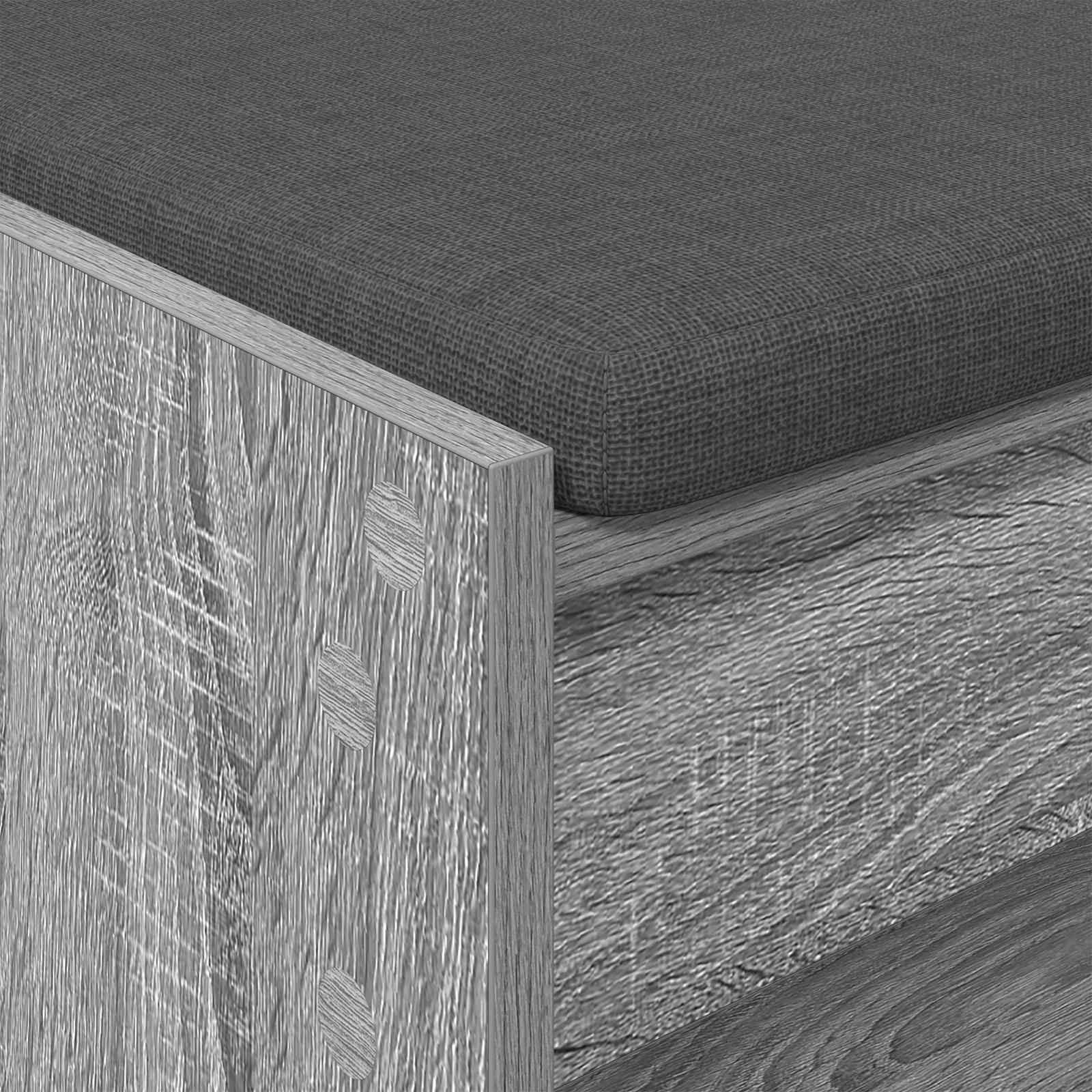 Banc d'entrée avec coussin Gris Sonoma 103 x 38 x 45 cm - XIOS
