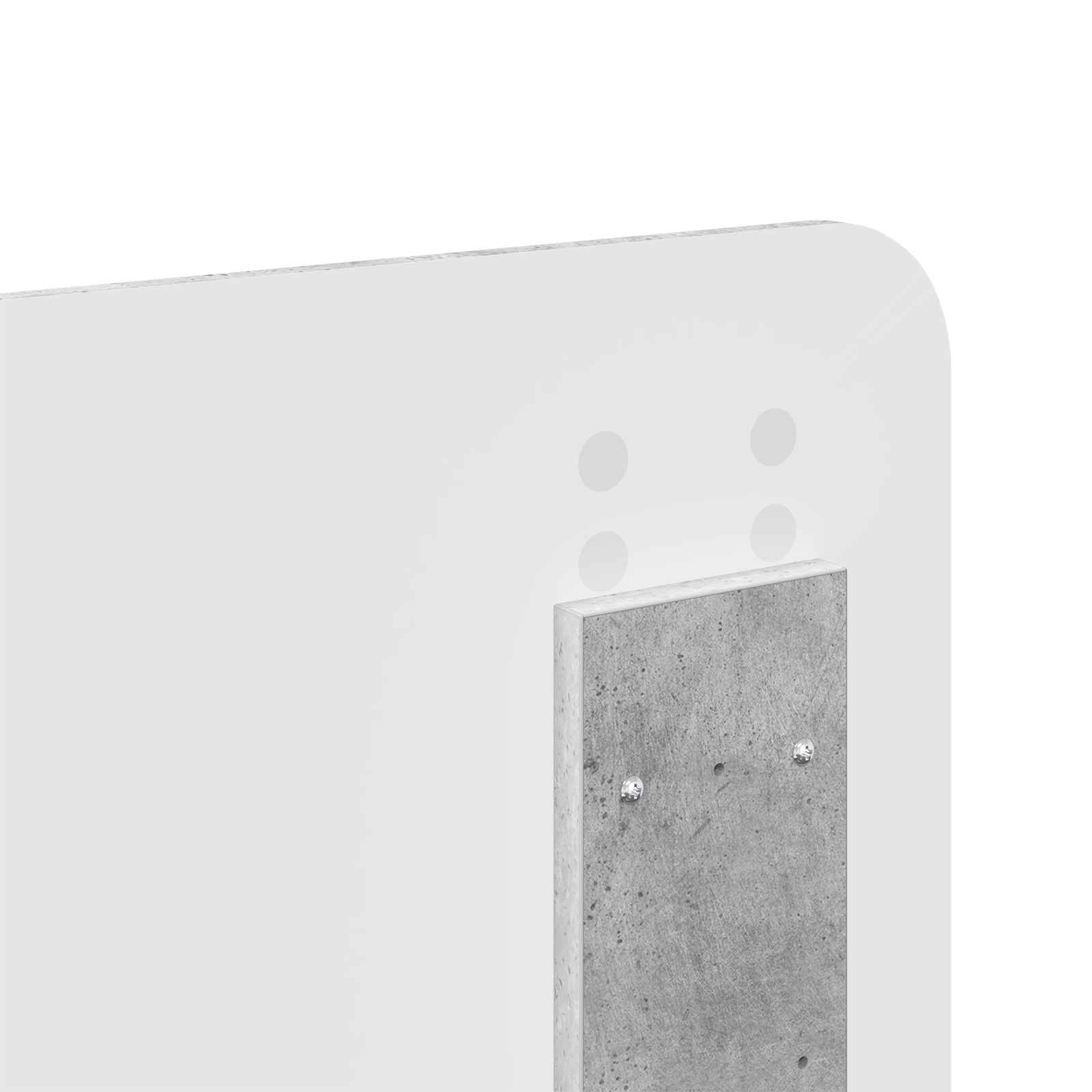 Cadre de lit avec tête de lit Béton 140 x 200 cm Pin massif - XIOS