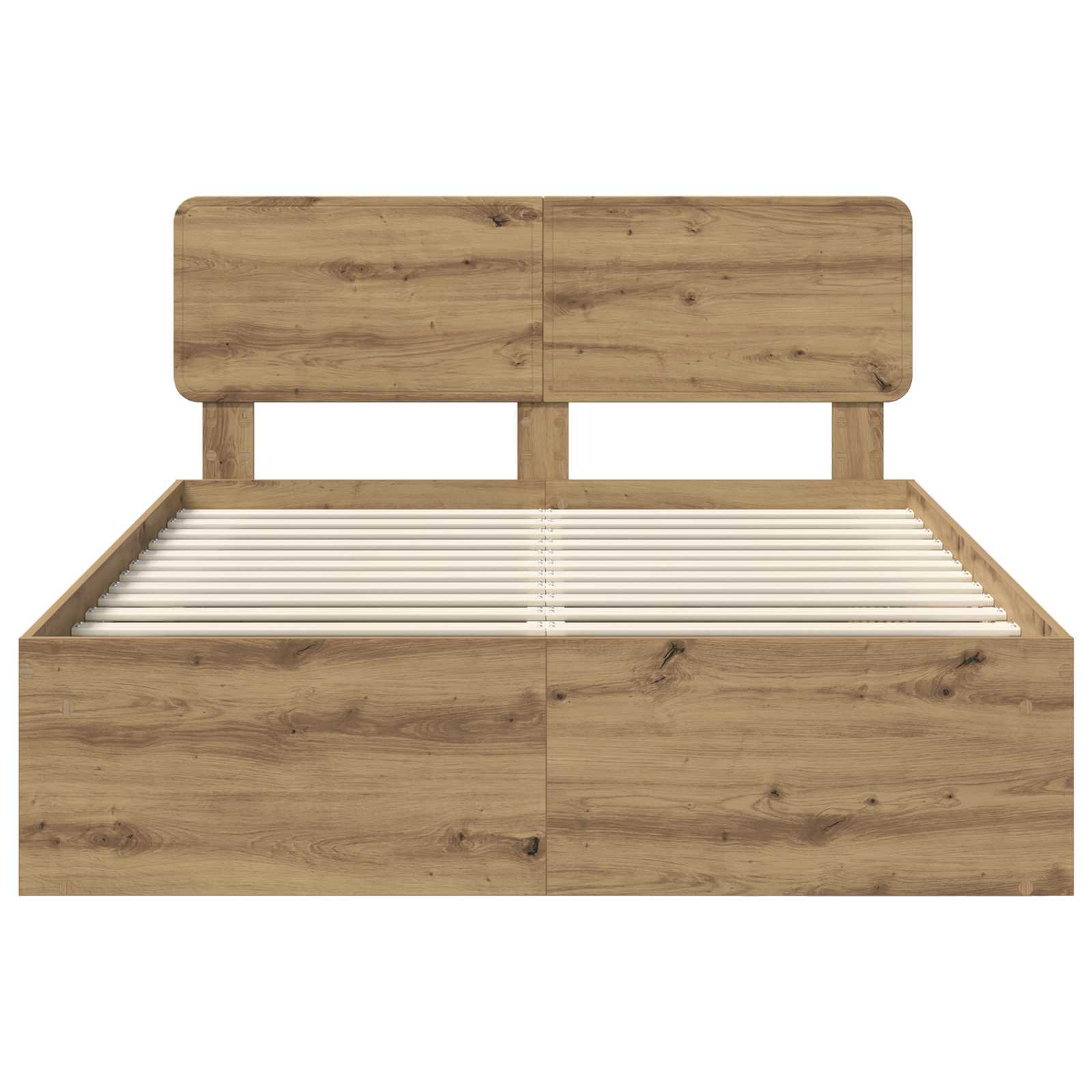 Cadre de lit Chêne artisan 140 x 190 cm Pin massif - XIOS