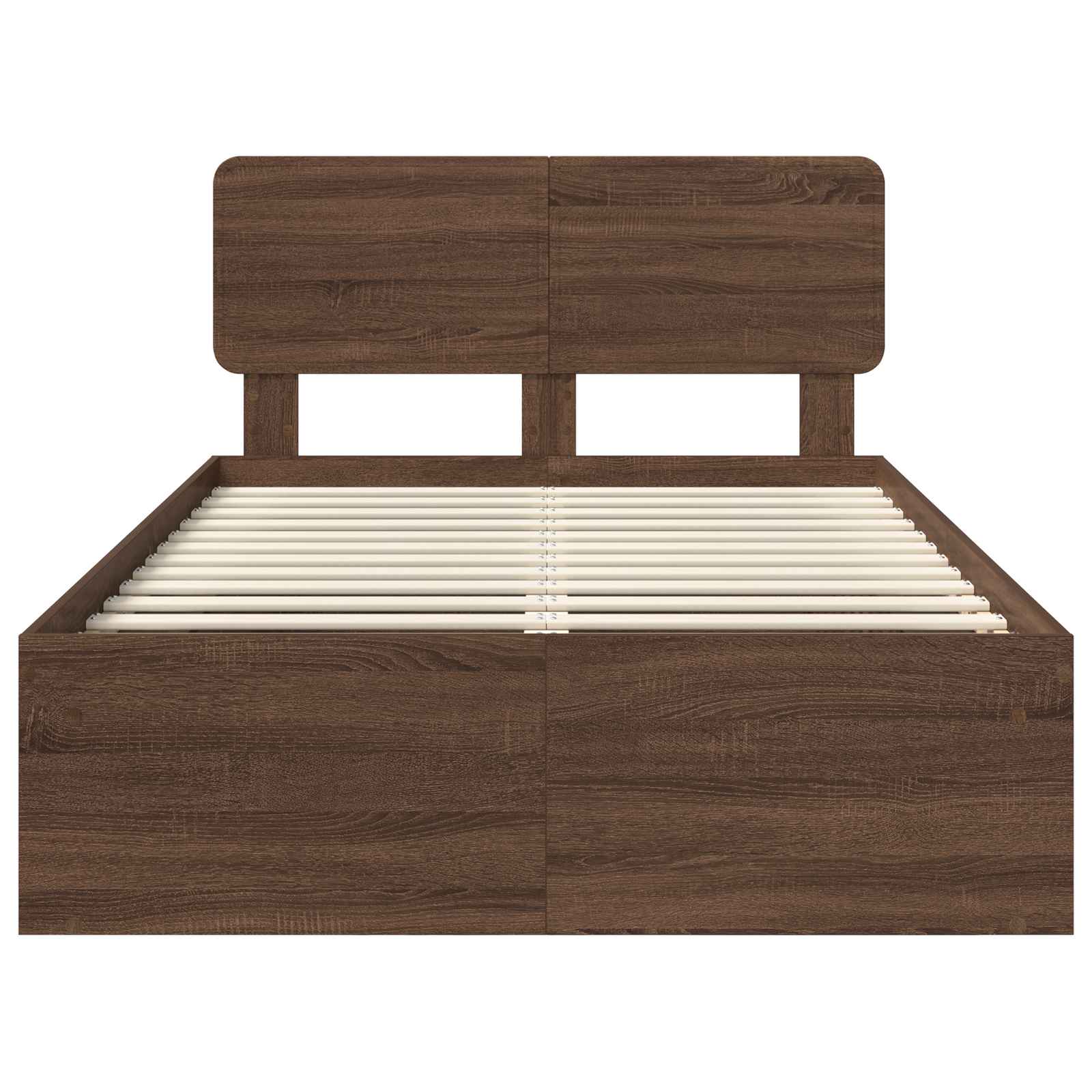 Cadre de lit Chêne brun 120 x 190 cm Pin massif - XIOS