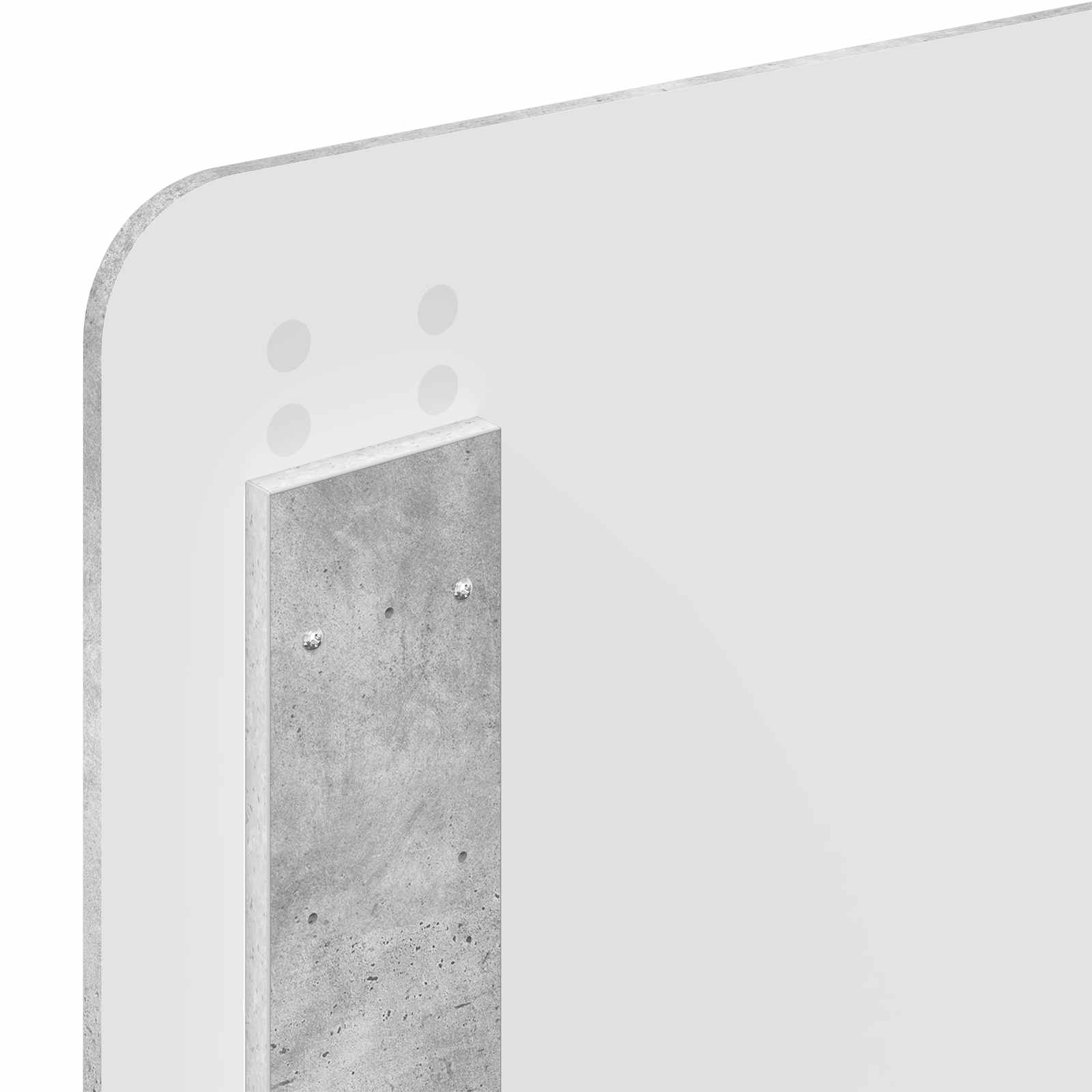 Cadre de lit avec tête de lit Gris Béton 90 x 190 cm Pin massif - XIOS